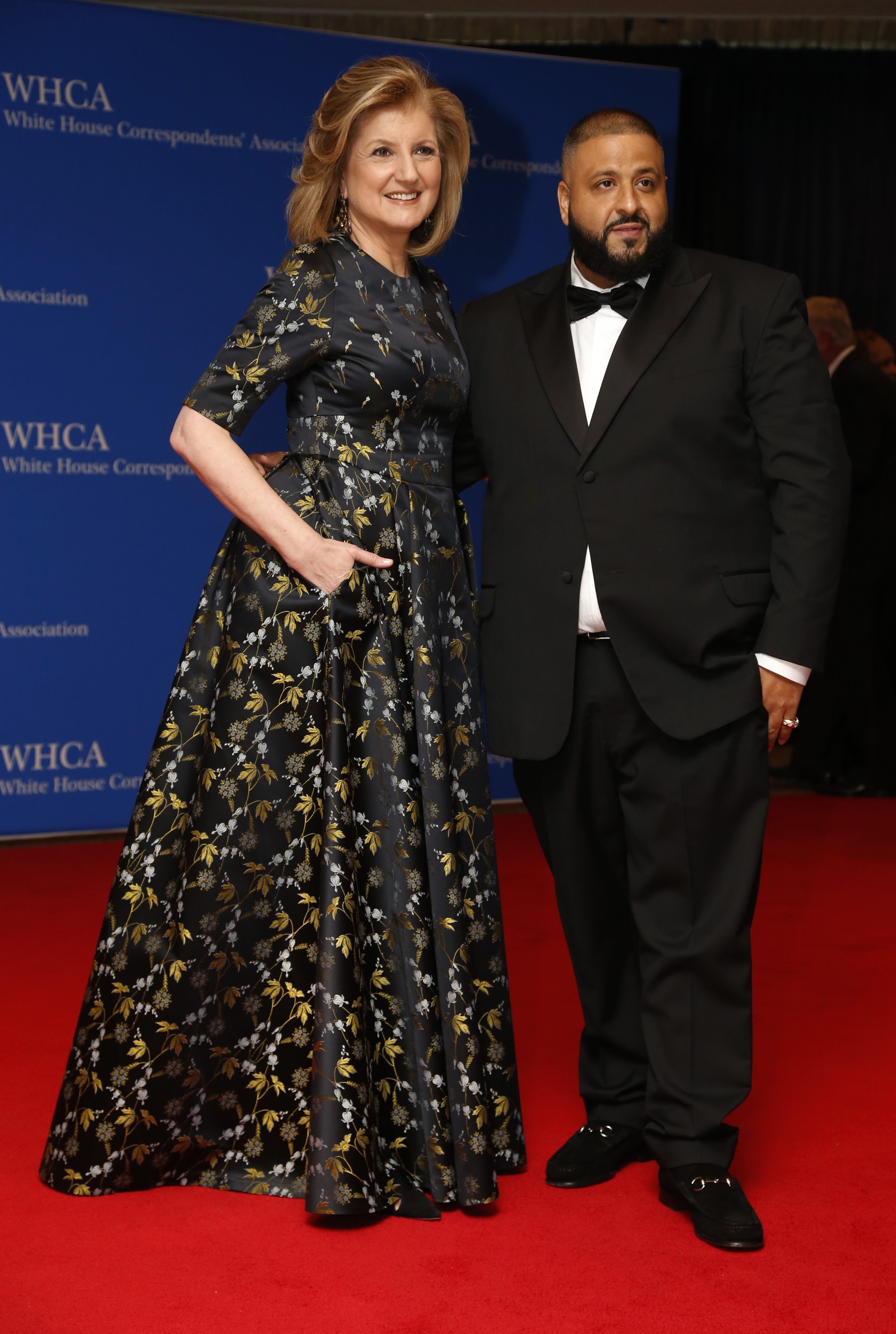 Arianna Huffington and DJ Khaled attend the White House Correspondents' Association Dinner at the Washington Hilton Hotel in Washington on April 30, 2016.