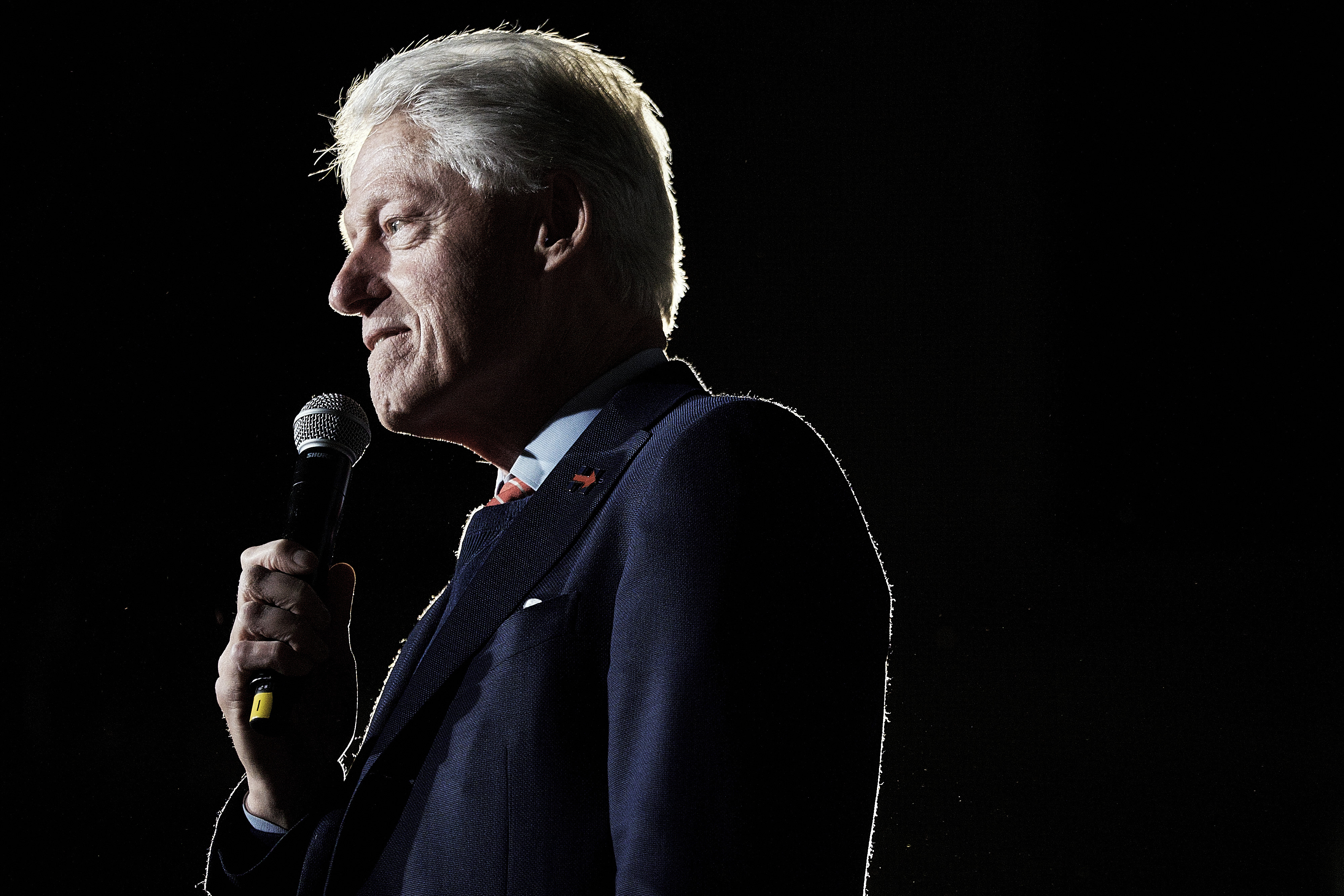 Bill Clinton, former U.S. President and husband of former U.S. Secretary of State and 2016 Democratic presidential candidate Hillary Clinton, speaks to the crowd, during a town hall event at the Columbia Museum of Art Boyd Plaza in Columbia, S.C., on Feb. 26, 2017. (Bloomberg via Getty Images)