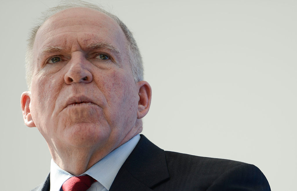 CIA Director John Brennan speaks on stage during the 2016 Global Partnership Practitioners Forum at the United States Institute of Peace on March 7, 2016 in Washington, DC.