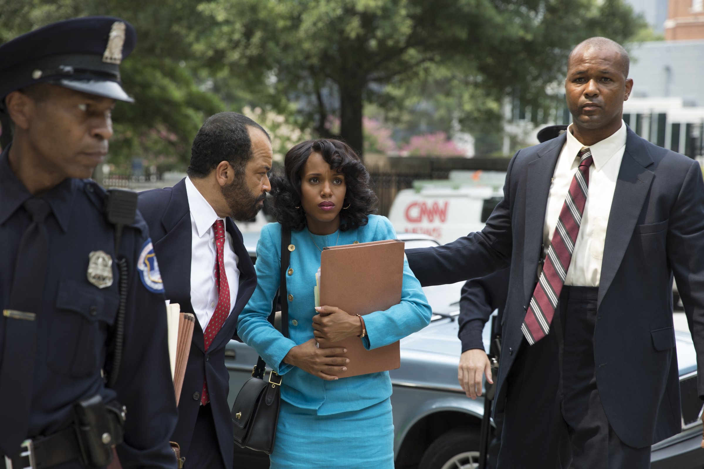 Jeffrey Wright and Kerry Washington perform in the HBO film Confirmation.