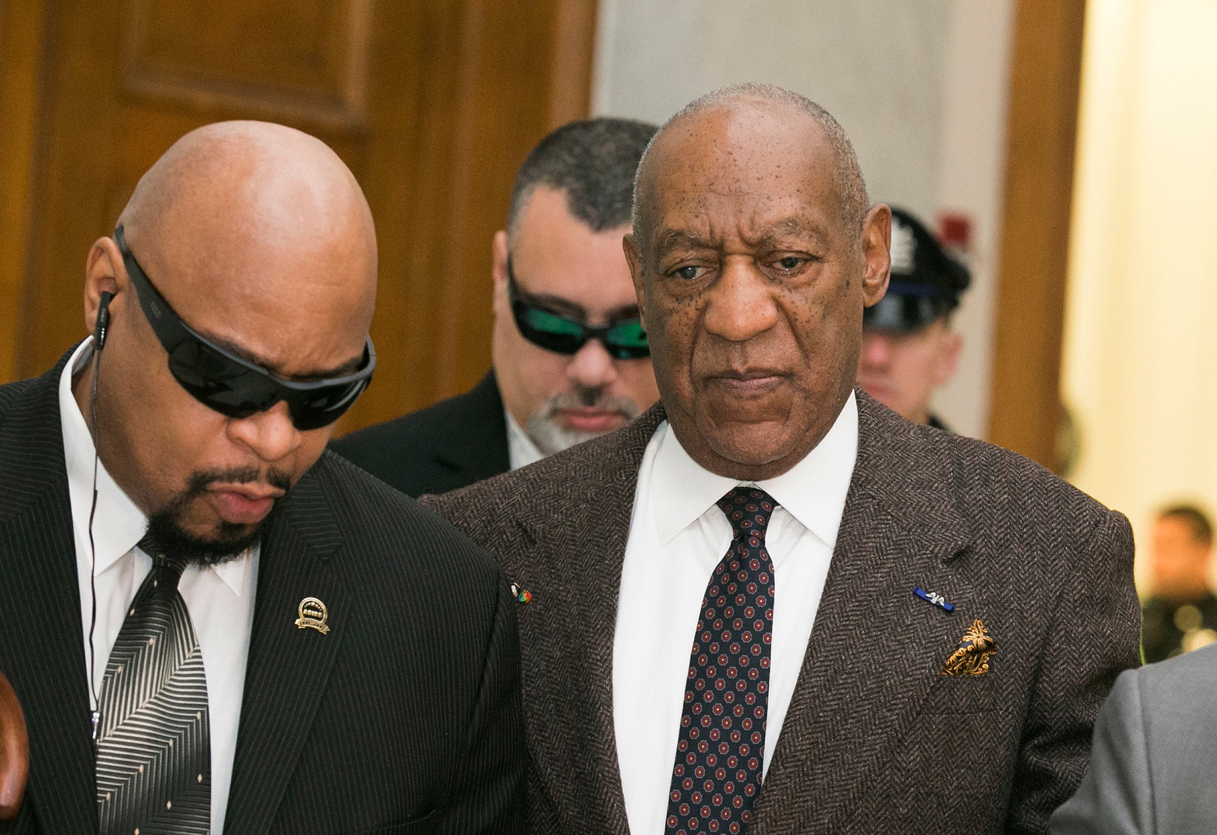 Bill Cosby arrives for the second day of hearings at the Montgomery County Courthouse in Norristown, Penn., on Feb. 3, 2016.