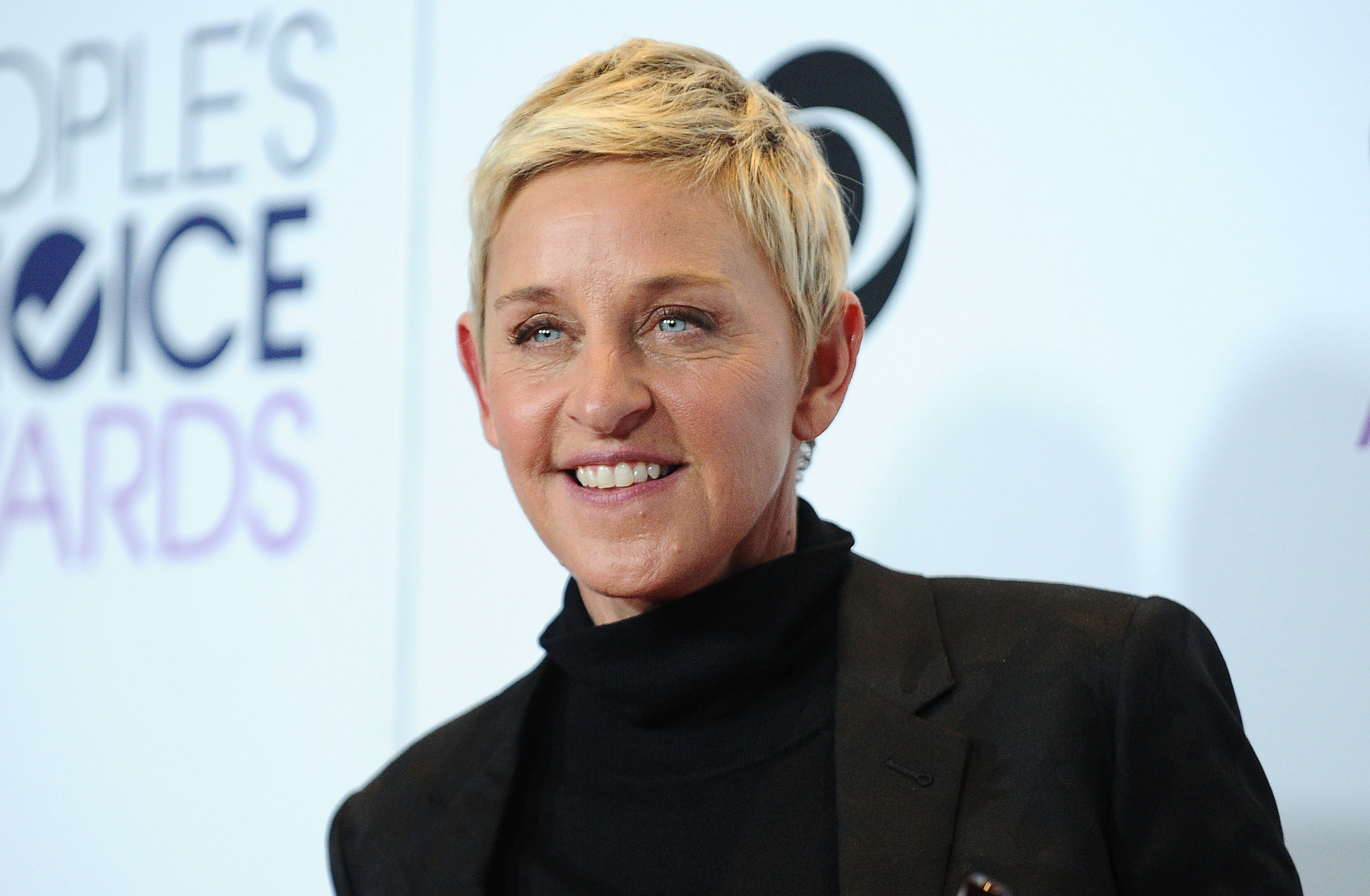 Ellen DeGeneres poses on the press room at the 2016 People's Choice Awards on January 6. in Los Angeles, Calif. (Jason LaVeris—FilmMagic/Getty Images)