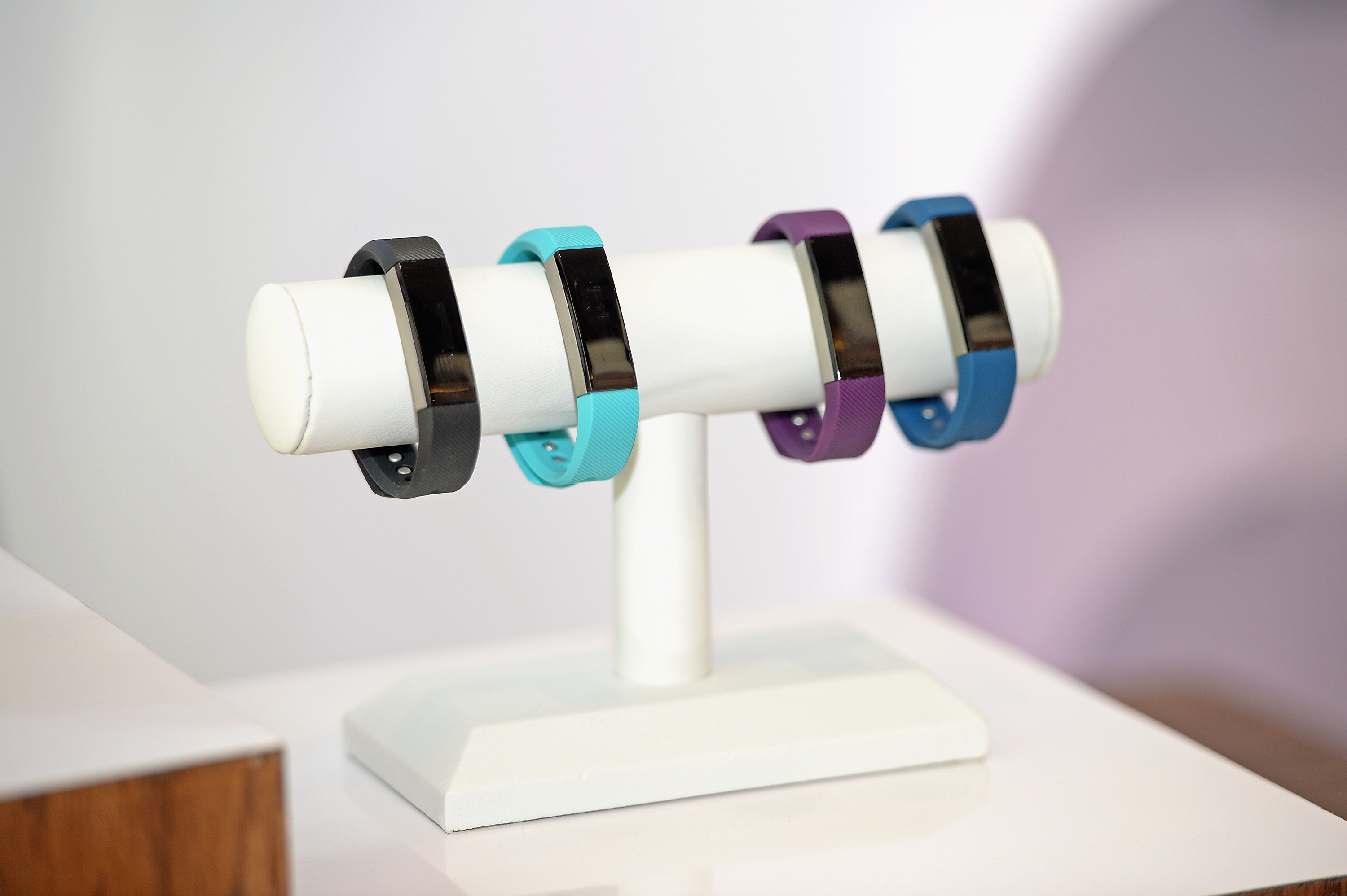 Fitbit Alta products on display in New York City on Feb. 2, 2016. (Dave Kotinsky—Getty Images)