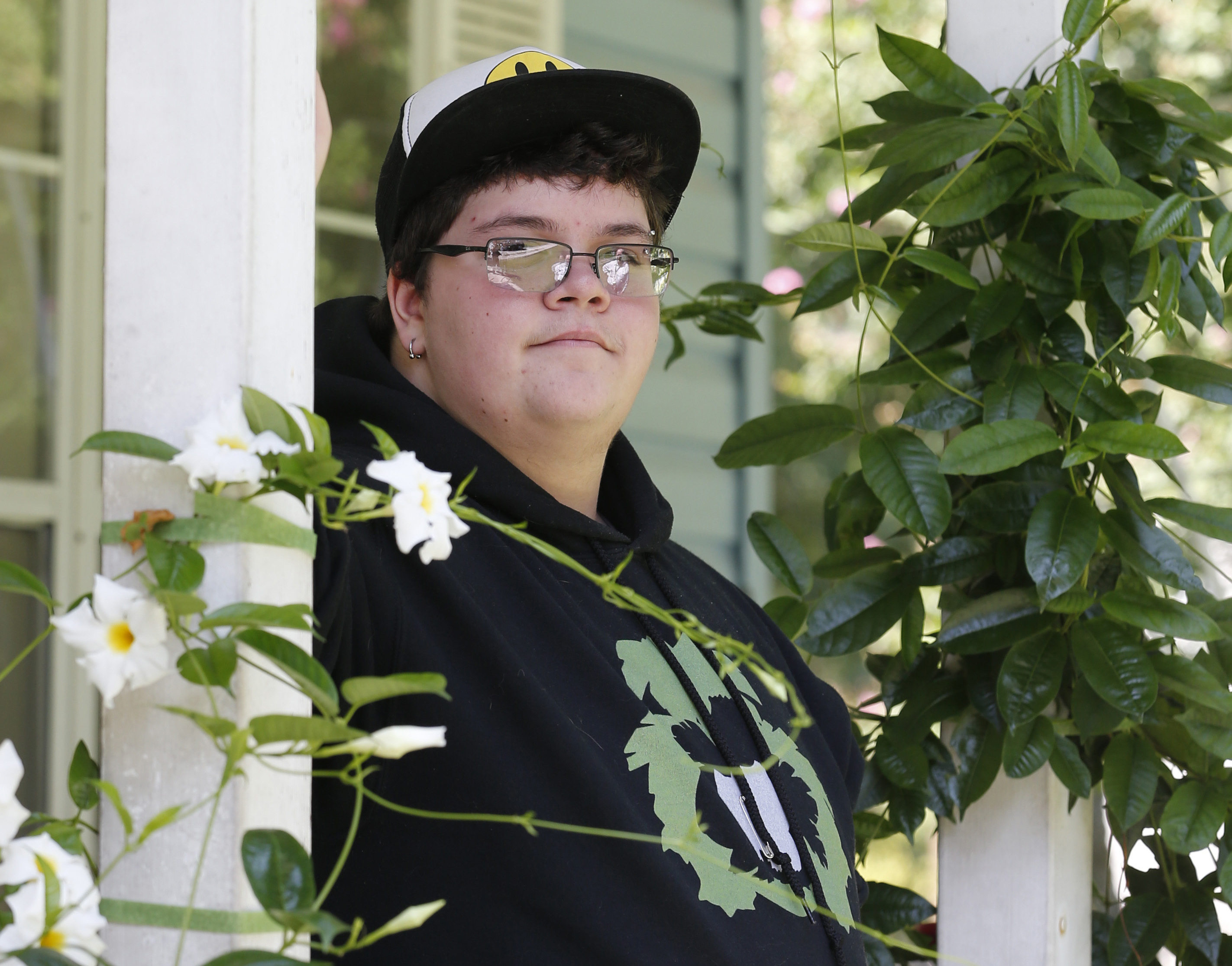 Gavin Grimm on his front porch during an interview at his home in Gloucester, Va., on  Aug. 25, 2015.