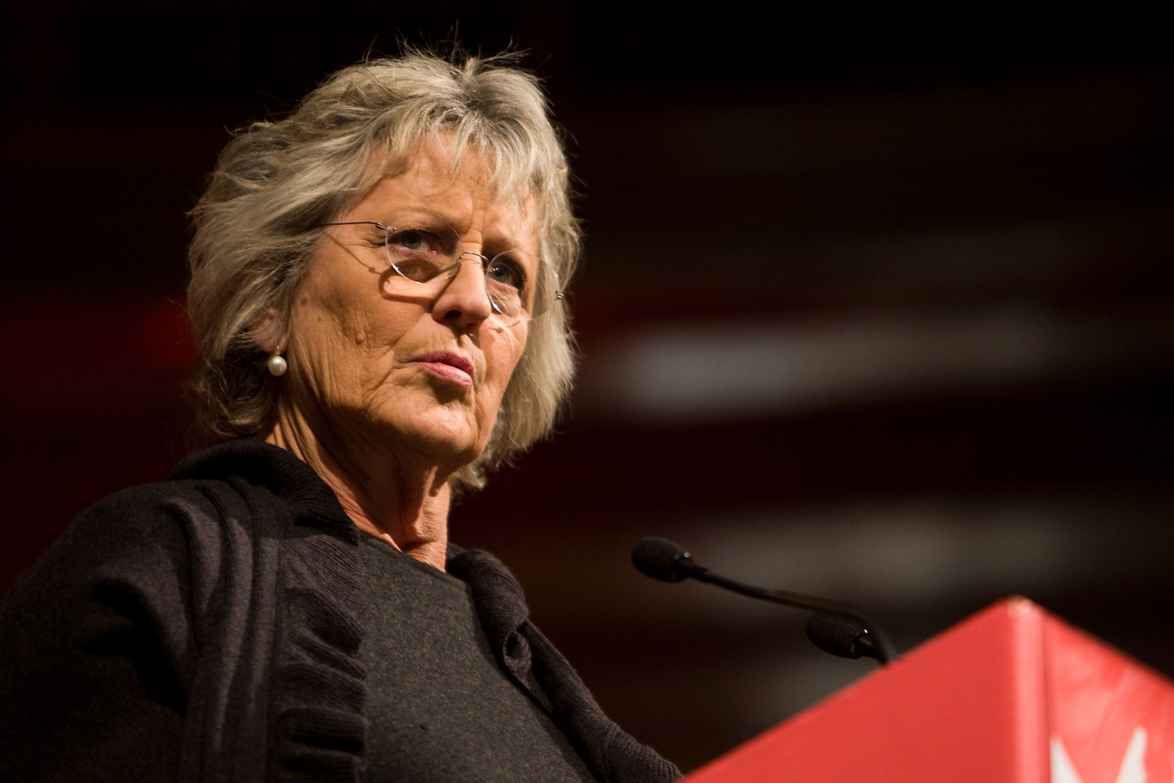 Germaine Greer speaks at The Age Book of the Year Awards as part of the opening night of the Melbourne Writers Festival on August 22, 2008 in Melbourne, Australia.