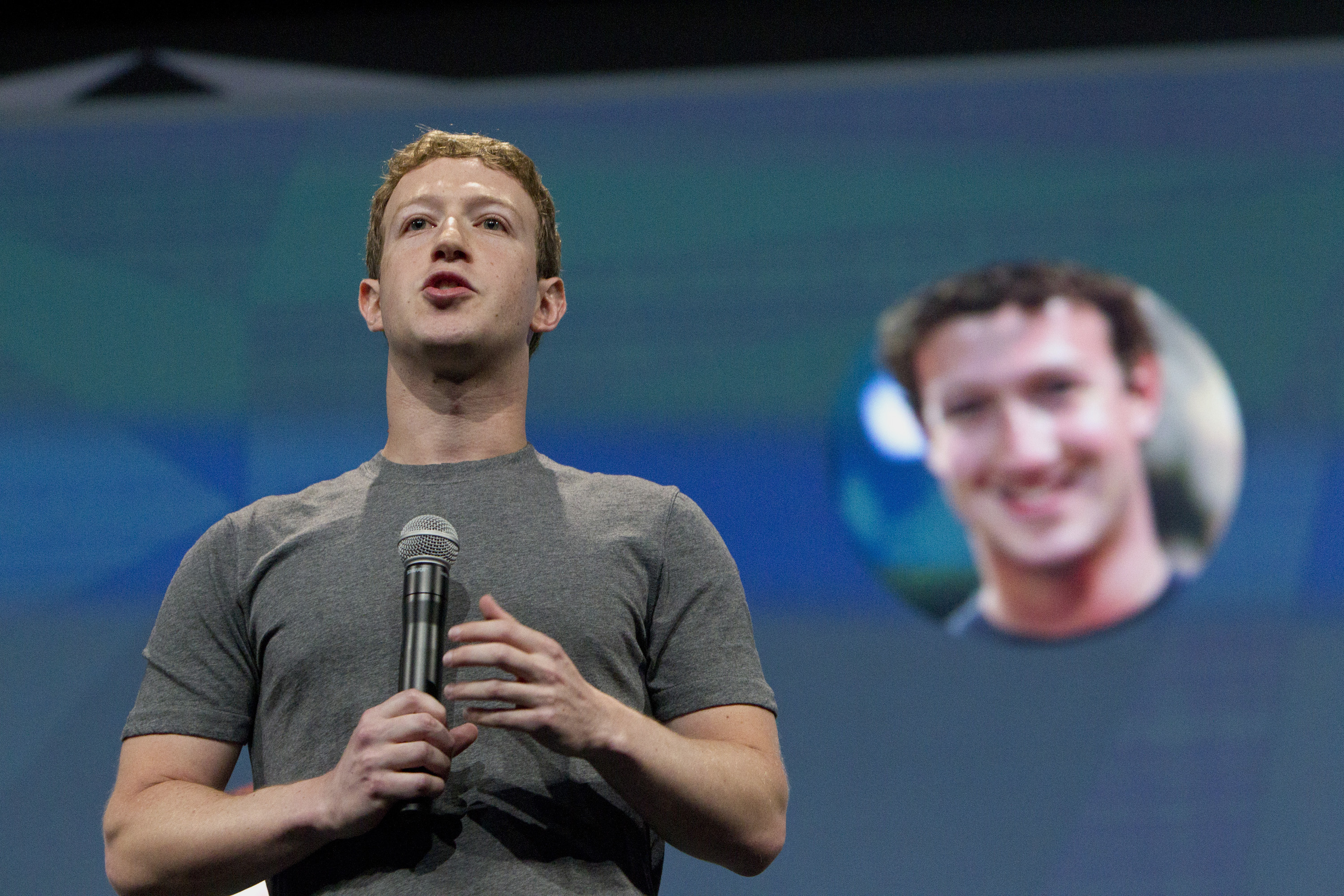 Mark Zuckerberg, chief executive officer of Facebook Inc., speaks during the Facebook F8 Developers Conference in San Francisco, California, U.S., on Wednesday, April 30, 2014. (Bloomberg&mdash;Bloomberg via Getty Images)