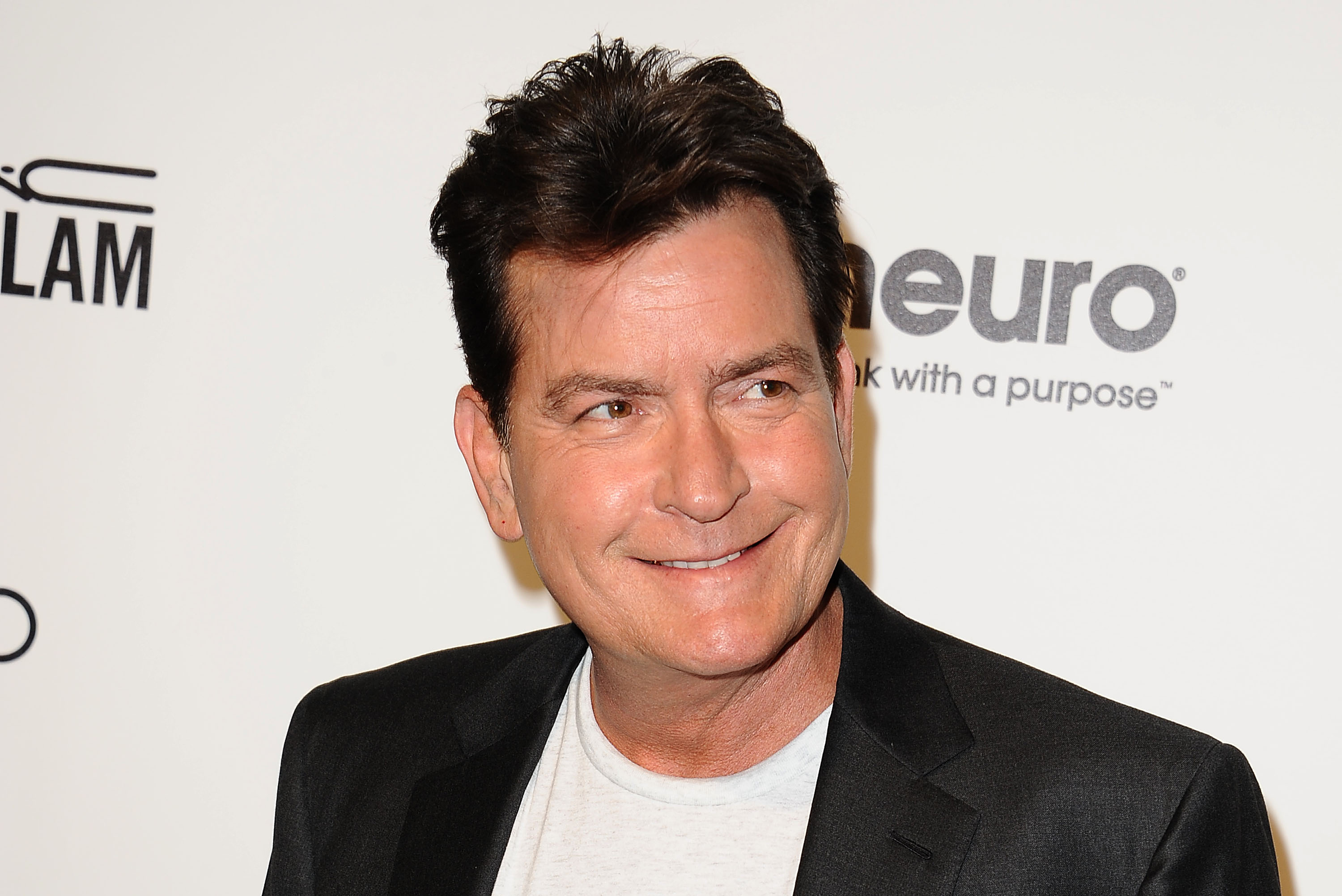 Actor Charlie Sheen attends the 24th annual Elton John AIDS Foundation's Oscar viewing party on Feb. 28, 2016 in West Hollywood, Calif. (Jason LaVeris—Getty Images)