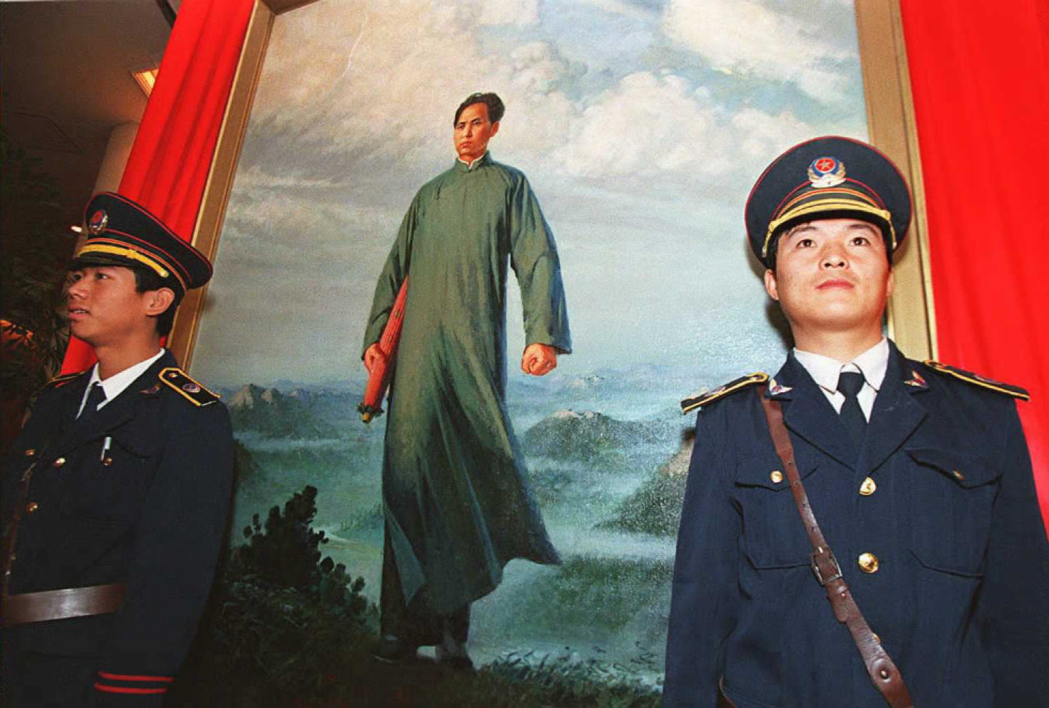 Security guards protect 09 October the painting "C