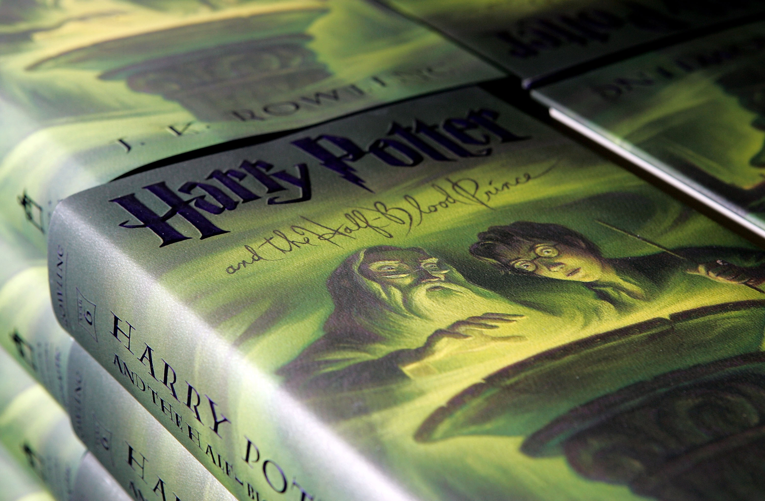 Copies of the new <i>Harry Potter and the Half-Blood Prince</i>, by author J.K. Rowling, are seen at the Amazon.com shipping facility July 11, 2005, in Fernley, Nev. (Justin Sullivan&mdash;Getty Images)
