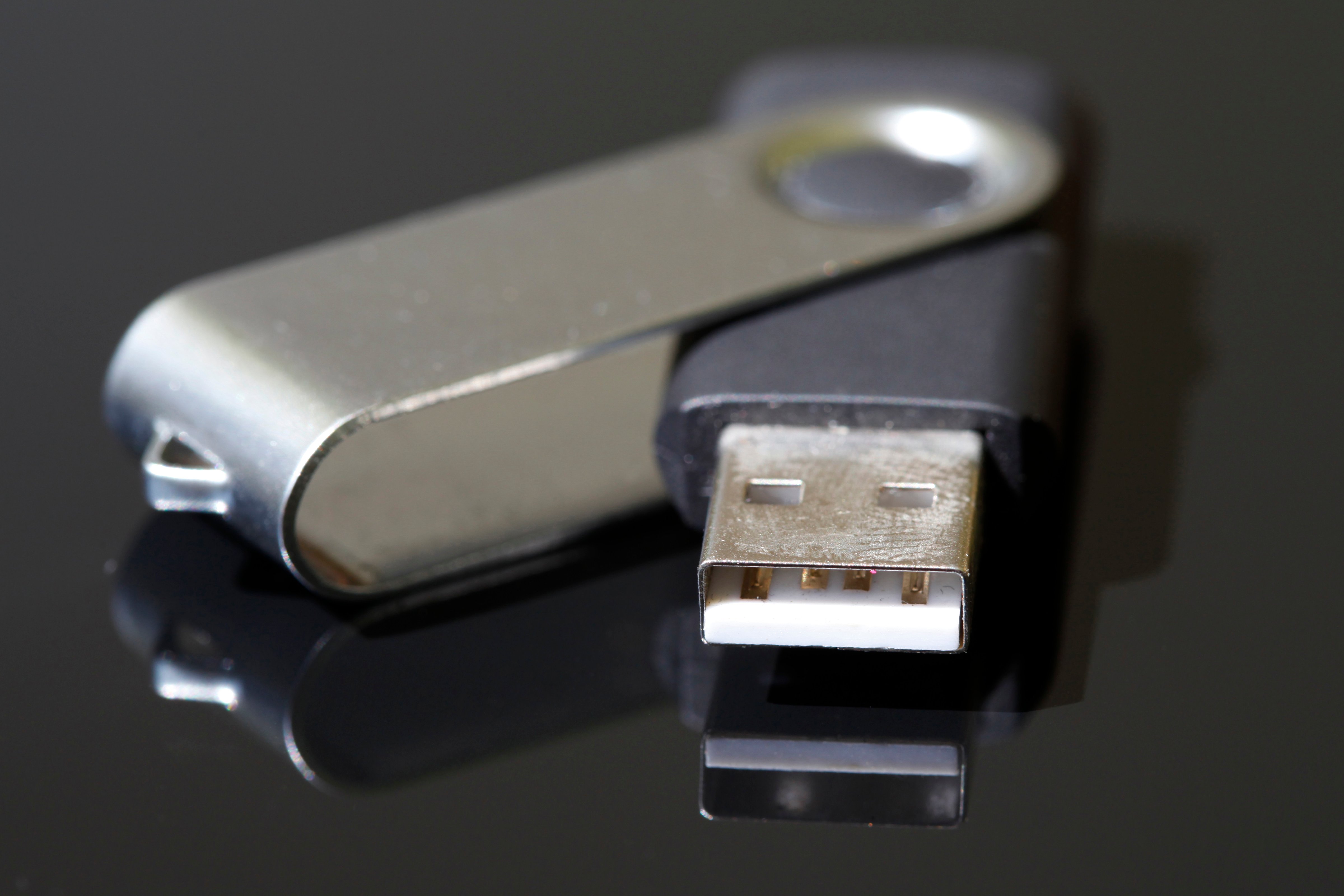 A Universal Serial Bus (USB) memory stick