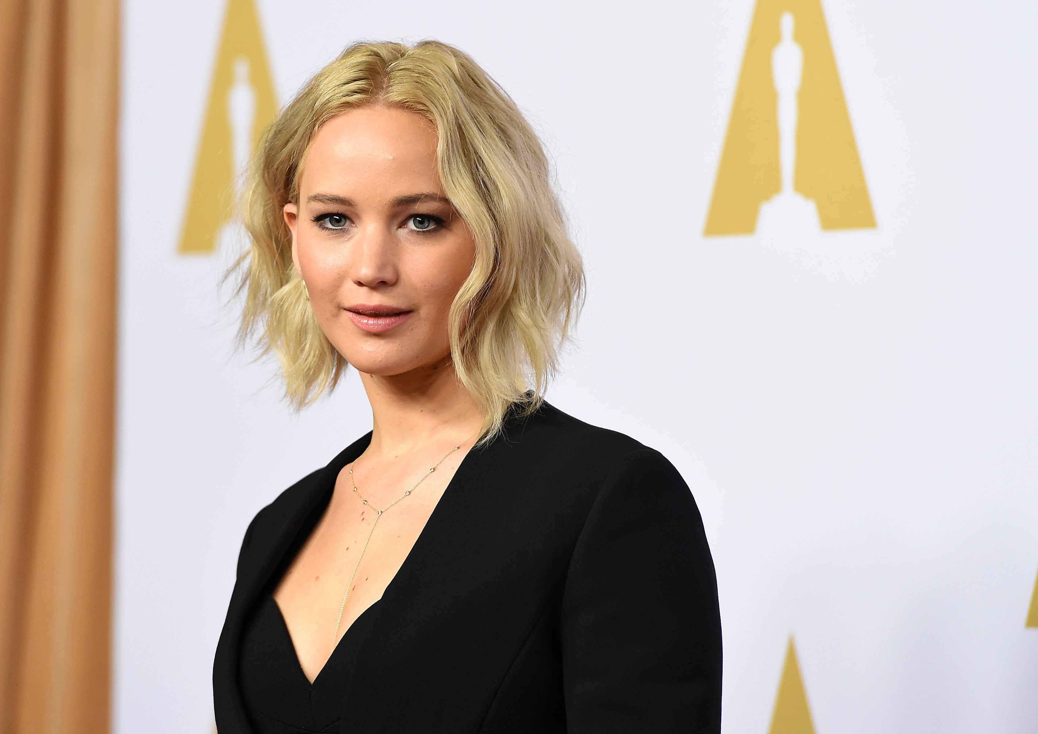 Jennifer Lawrence, nominee for best actress in a leading role, arrives at the 88th Oscar Nominees Luncheon in Beverly Hills, California, February 8, 2016 (Robyn Beck—AFP/Getty Images)