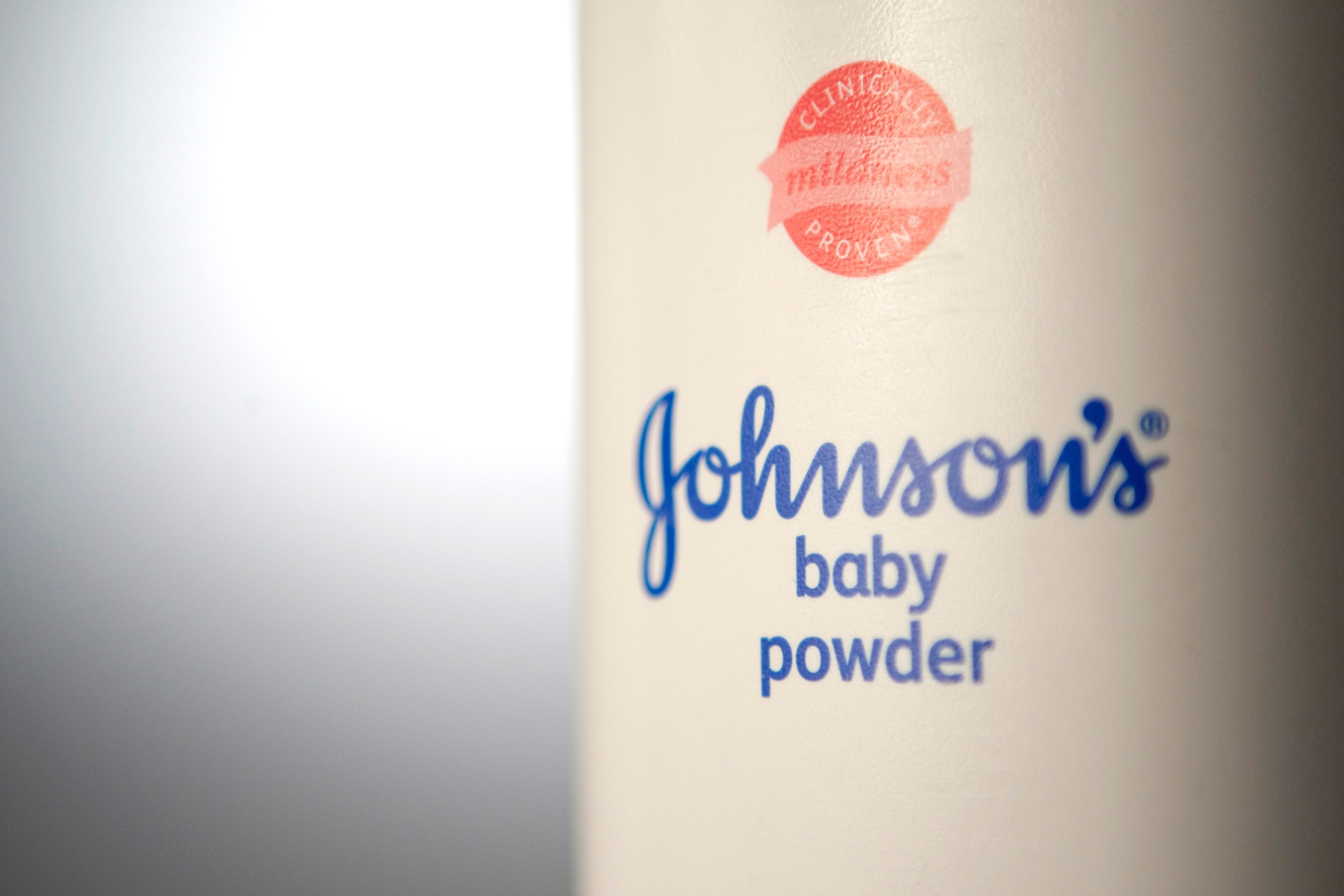 Johnson & Johnson baby powder is arranged for a photograph in New York, on July 15, 2011.