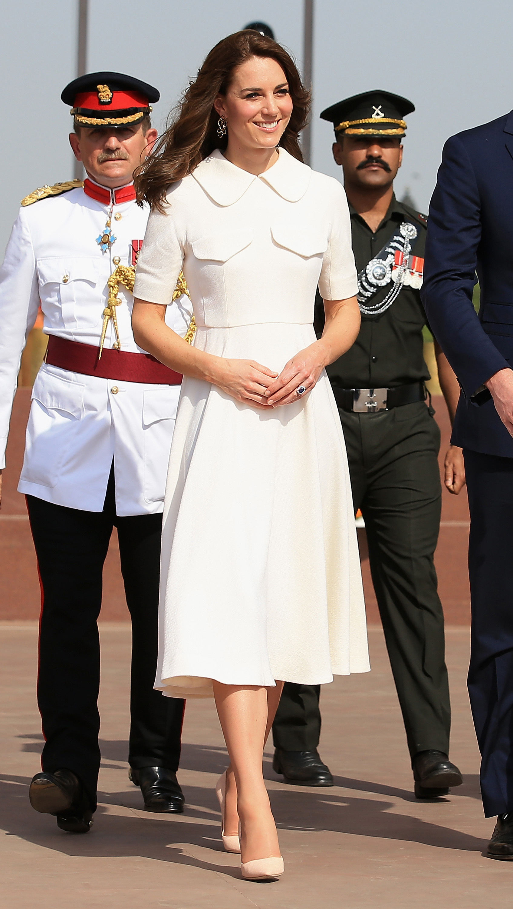 Royal visit to India and Bhutan - Day 2. The Duchess of Cambridge during a visit to India Gate in New Dehli, India on April 11, 2016.