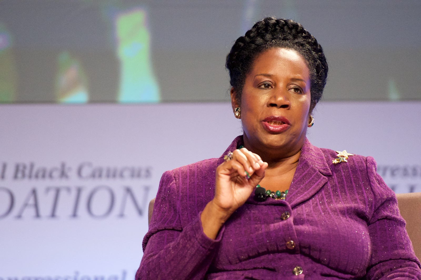 U.S. Representative Sheila Jackson Lee serves as a panelist at the National Town Hall: 'Black Lives Matter' discussion at Walter E. Washington Convention Center in Washington, D.C., on Sept. 17, 2015.