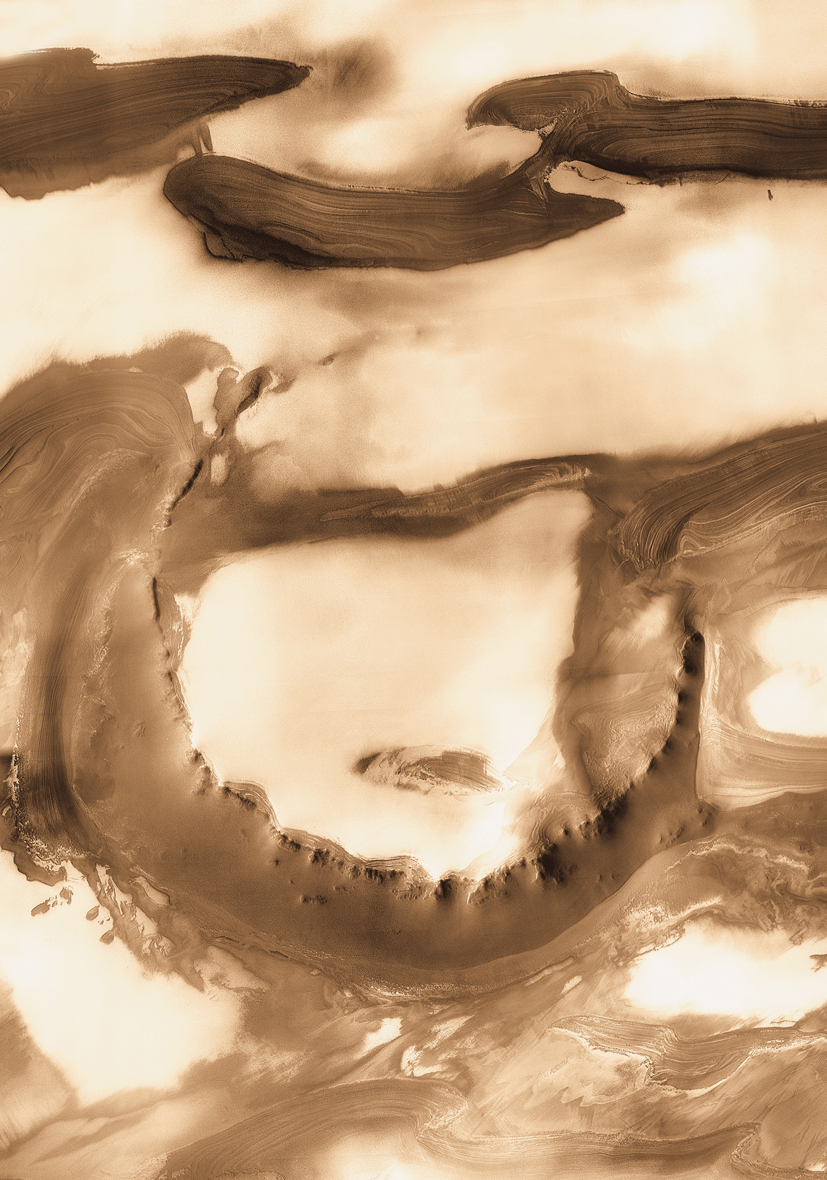 Udzha Crater: Although it is 28 miles wide, countless layers of ice and dust have all but buried Udzha Crater. Udzha lies near the edge of the northern polar cap, and only the topmost edges of its crater rim rise above the polar deposits to hint at its circular shape. The image was taken by the Thermal Emission Imaging System instrument on NASA's Mars Odyssey orbiter and posted in a special Dec. 2010 set marking the occasion of Odyssey becoming the longest-working Mars spacecraft in history.