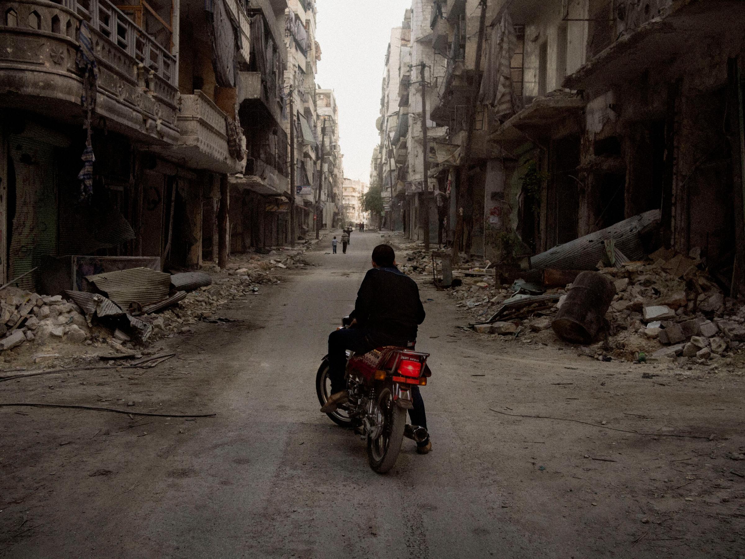 SYRIA. Aleppo. March, 2013. The rebel-held Salahaddin district of Aleppo.
