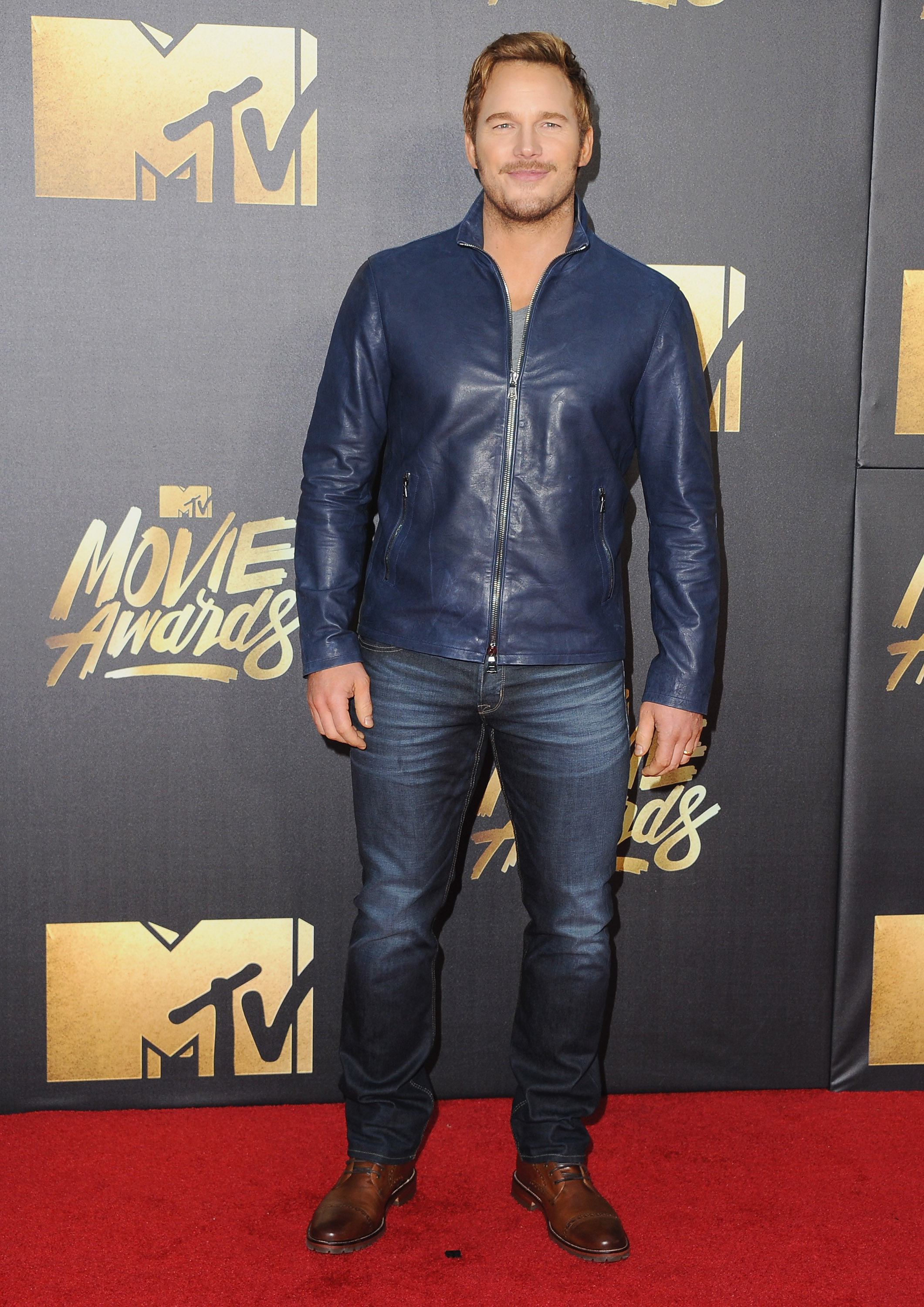 Chris Pratt attends the 2016 MTV Movie Awards at Warner Bros. Studios on April 9, 2016 in Burbank, Calif.