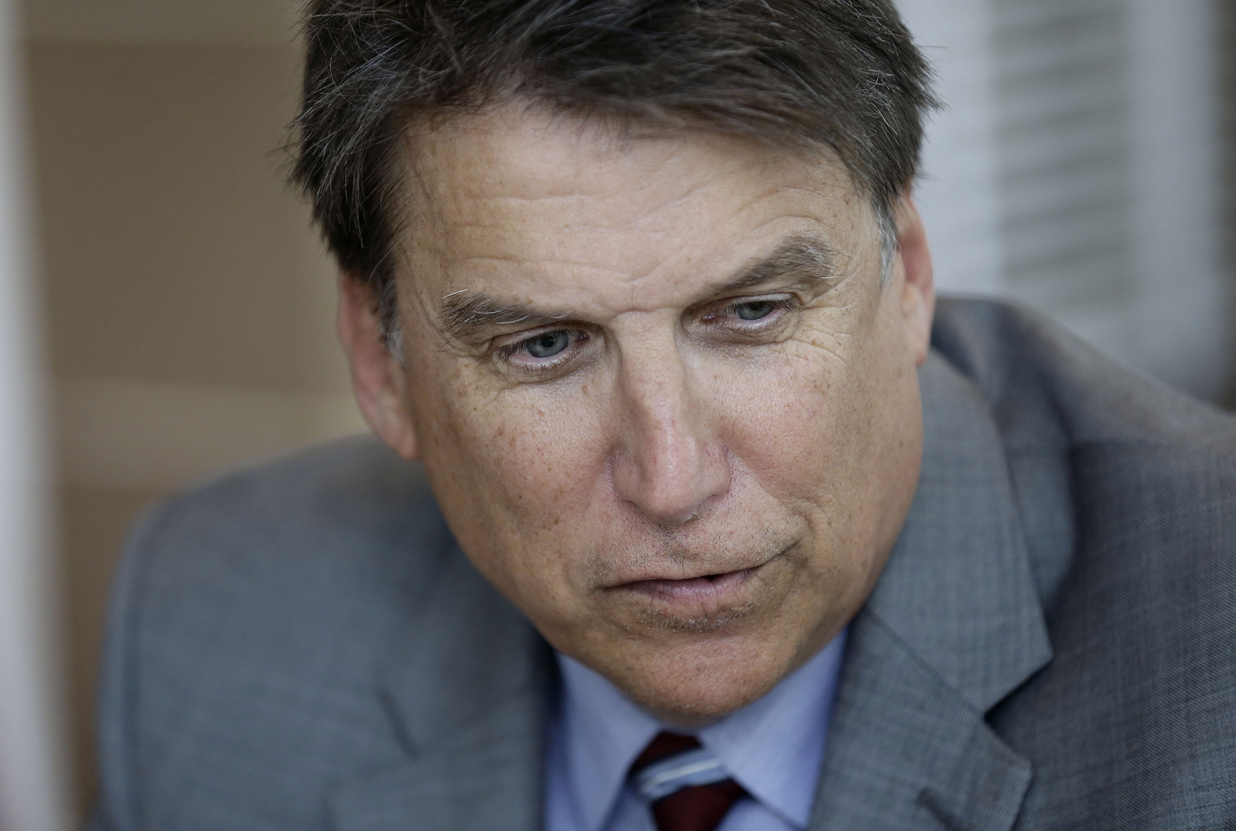 North Carolina Gov. Pat McCrory makes remarks during an interview at the Governor's mansion in Raleigh, N.C., on April 12, 2016. (Gerry Broome—AP)
