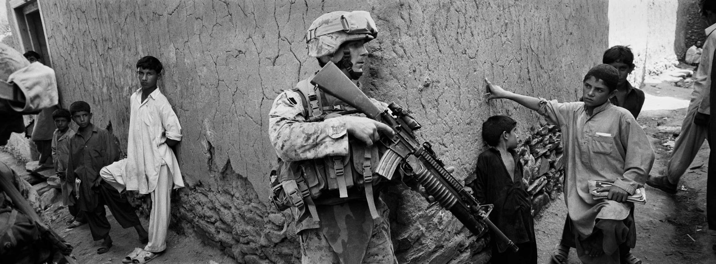 US Marines patrolling in Asadabad, Kunar province, Afghanistan, 2005.