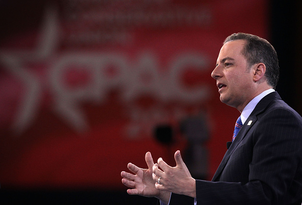 Chairman of the Republican National Committee Reince Priebus participates in a discussion during CPAC 2016 March 4, 2016 in National Harbor, Maryland.