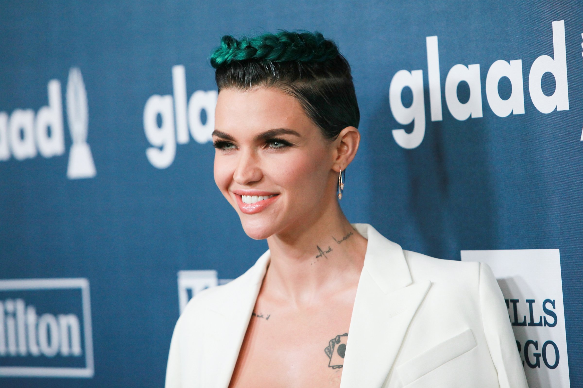 Honoree Ruby Rose arrives at the 27th Annual GLAAD Media Awards at The Beverly Hilton Hotel on April 2, 2016 in Beverly Hills, California.