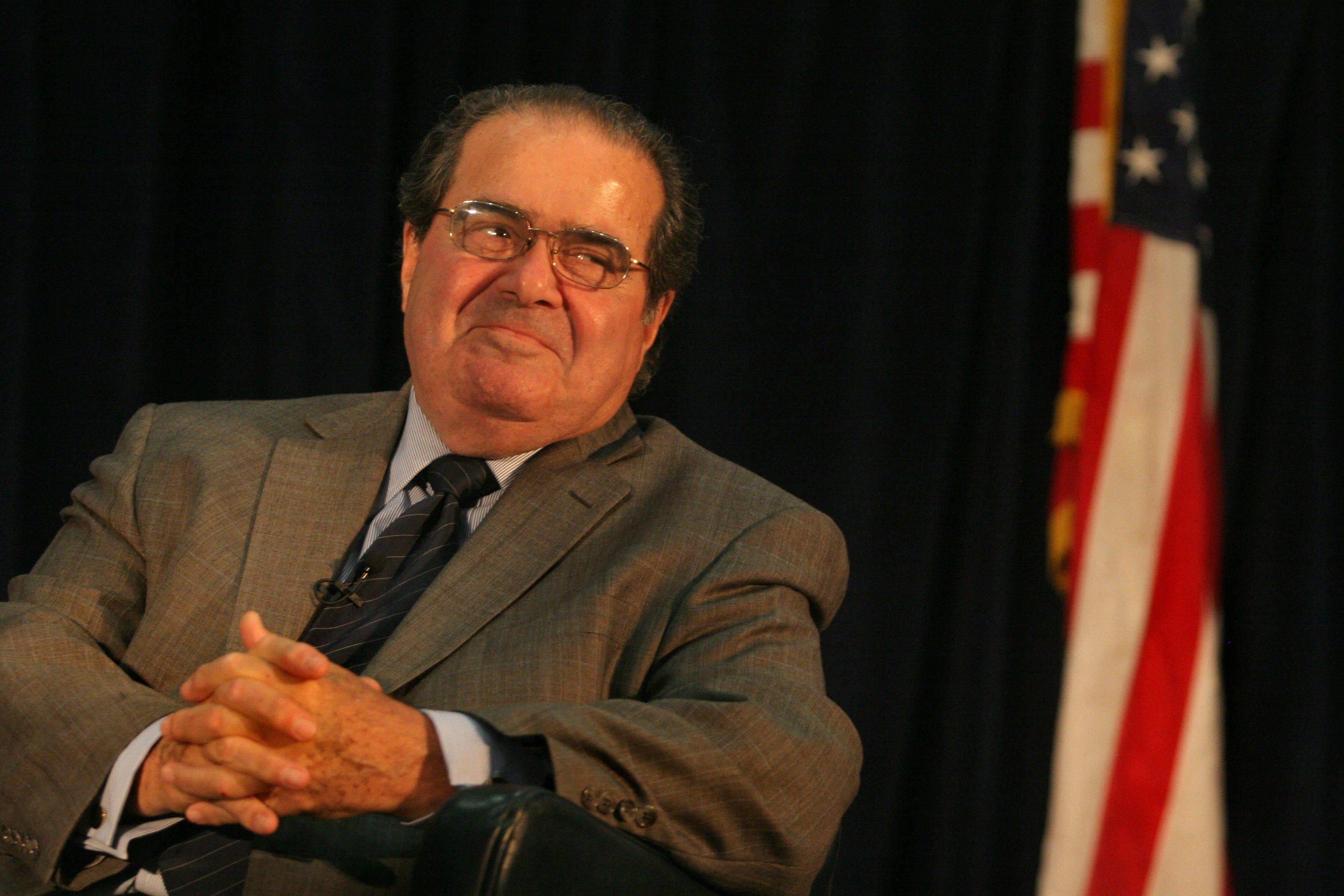 Supreme Court Justice Antonin Scalia in a September 2010 file image at the University of California, Hastings. (Ray Chavez/Bay Area News Group&mdash;TNS/Getty Images)