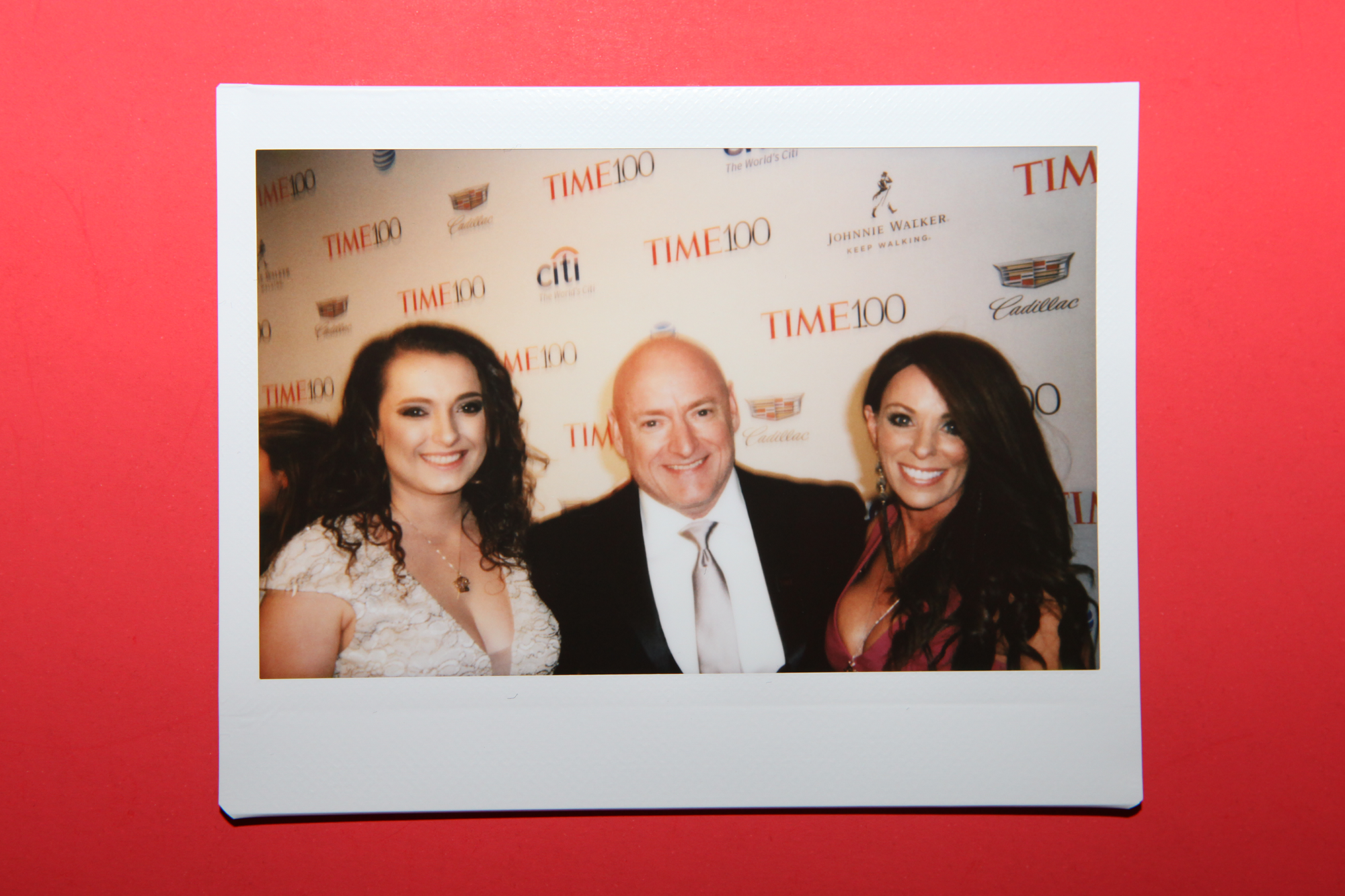 From left: Samantha Kelly, Scott Kelly, and Amiko Kauderer  arrive at the TIME 100 Gala at the Time Warner Center on April 26, 2016 in New York City.