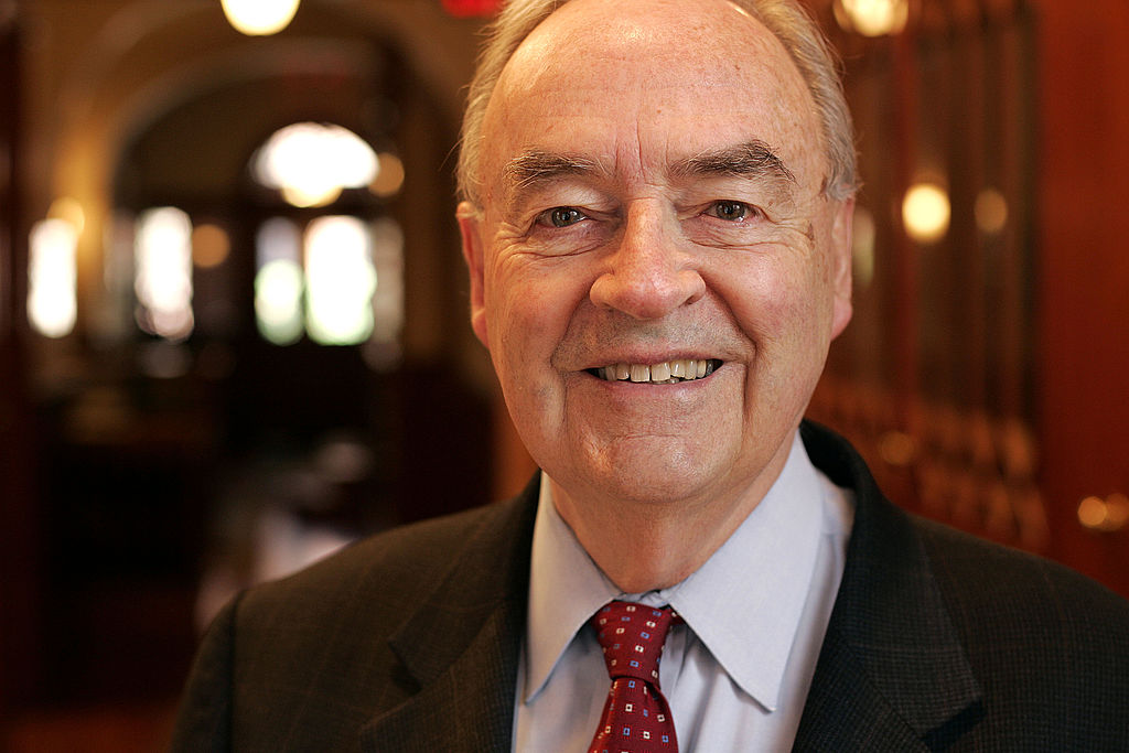 Former Pennsylvania Senator Harris Wofford photographed in his Washington office on April 13, 2005. (Getty Images)