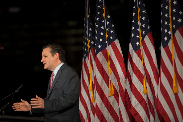 Republican Presidential candidate Senator Ted Cruz (R-TX) speaks at his Pennsylvania kick off event at the National Constitution Center on April 19, 2016 in Philadelphia, Pennsylvania.