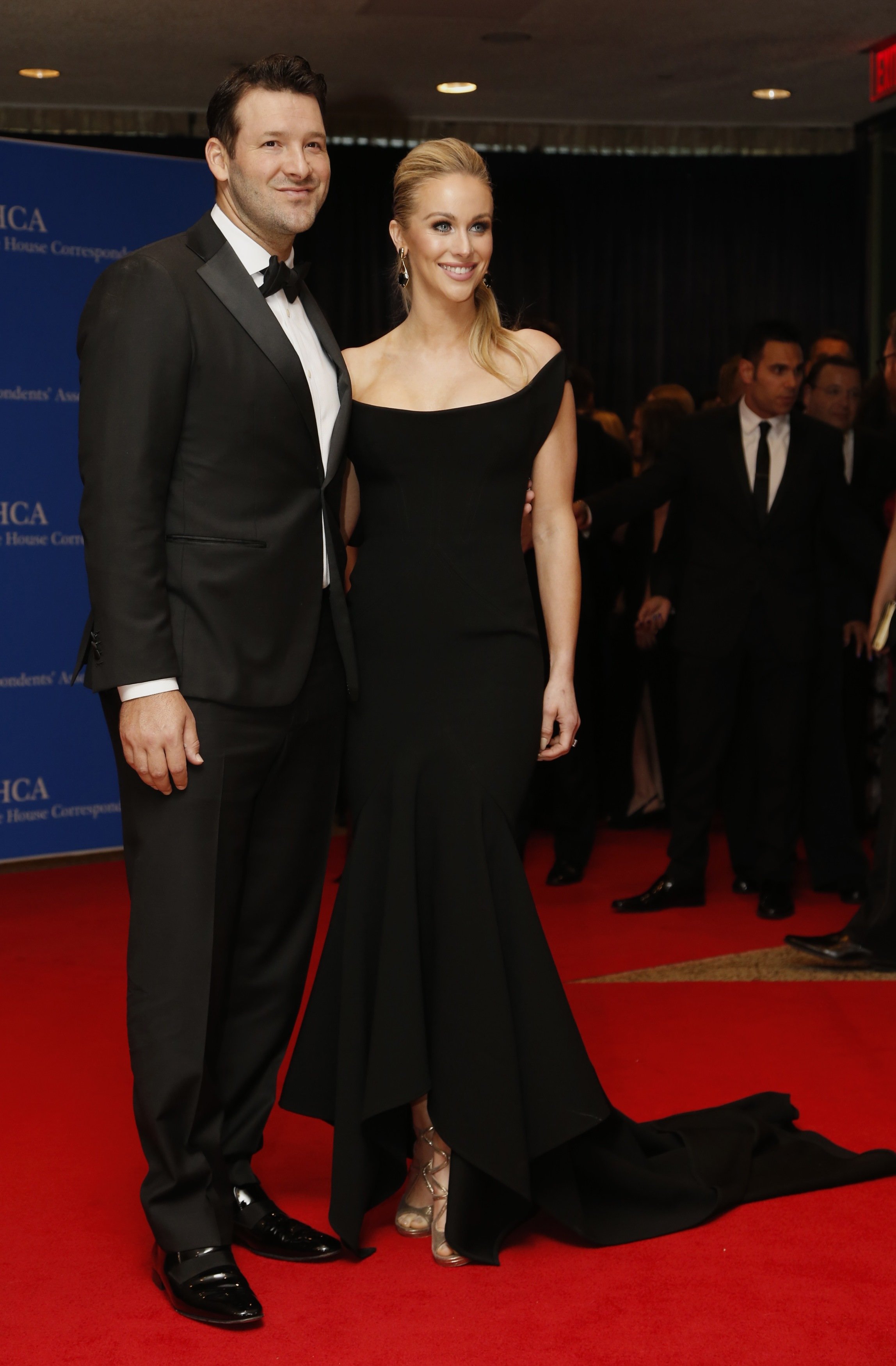 NFL football player Tony Romo and wife Candice Crawford attend the White House Correspondents' Association Dinner at the Washington Hilton Hotel in Washington on April 30, 2016.