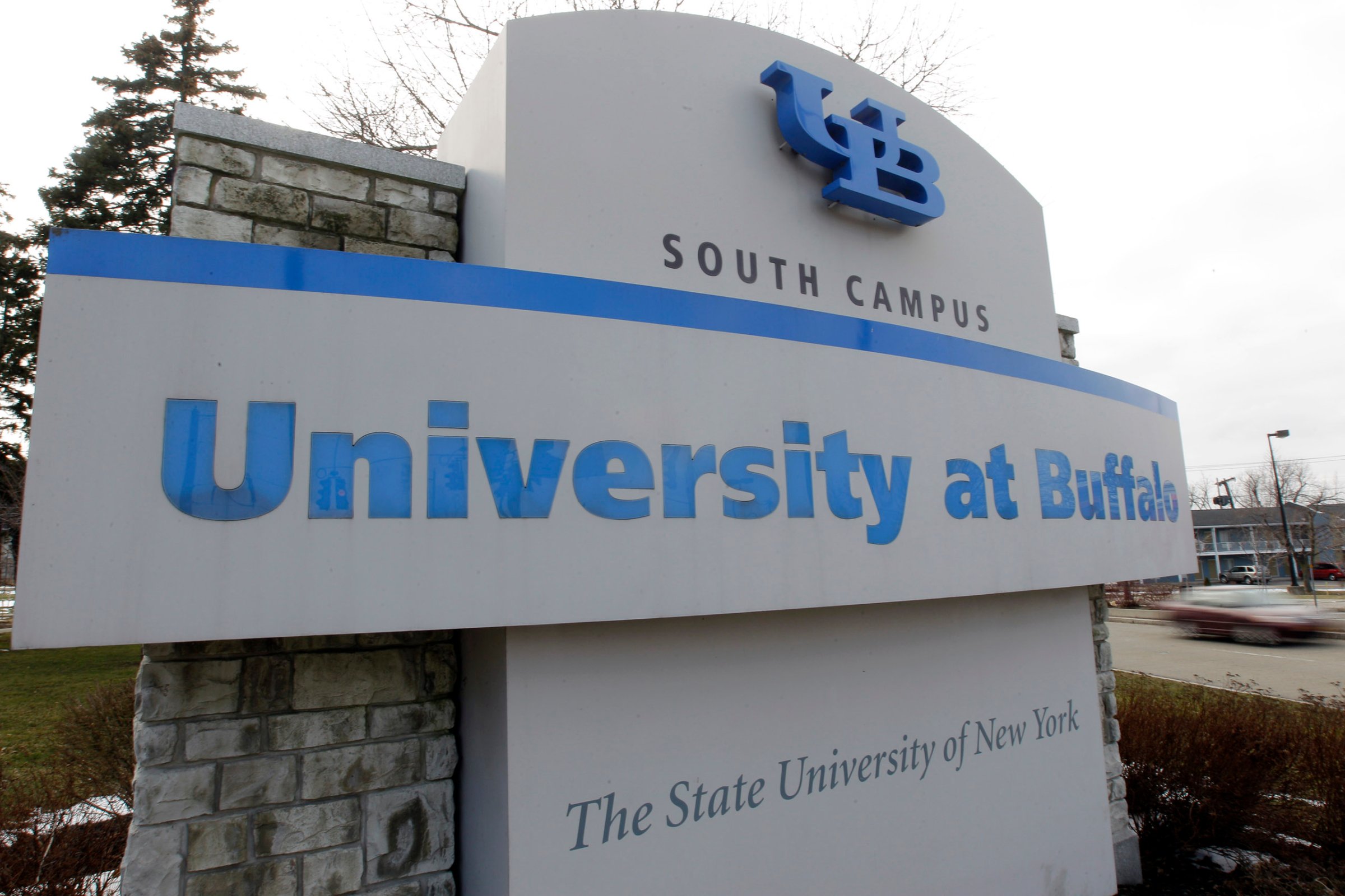 University at Buffalo sign on the campus in Buffalo, N.Y. on Feb. 15, 2012.