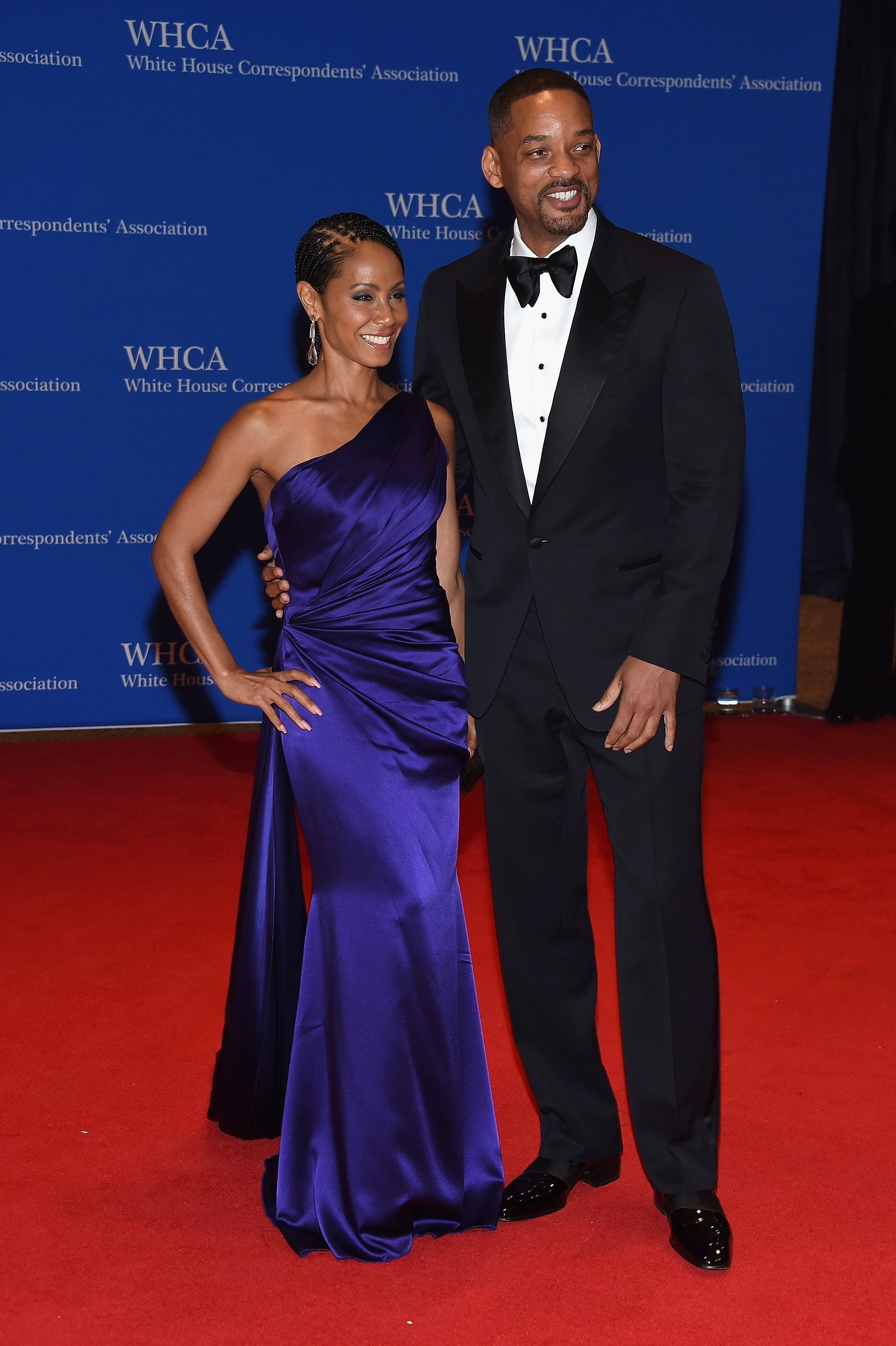 Actors Jada Pinkett Smith and Will Smith attend the White House Correspondents' Association Dinner at the Washington Hilton Hotel in Washington on April 30, 2016.