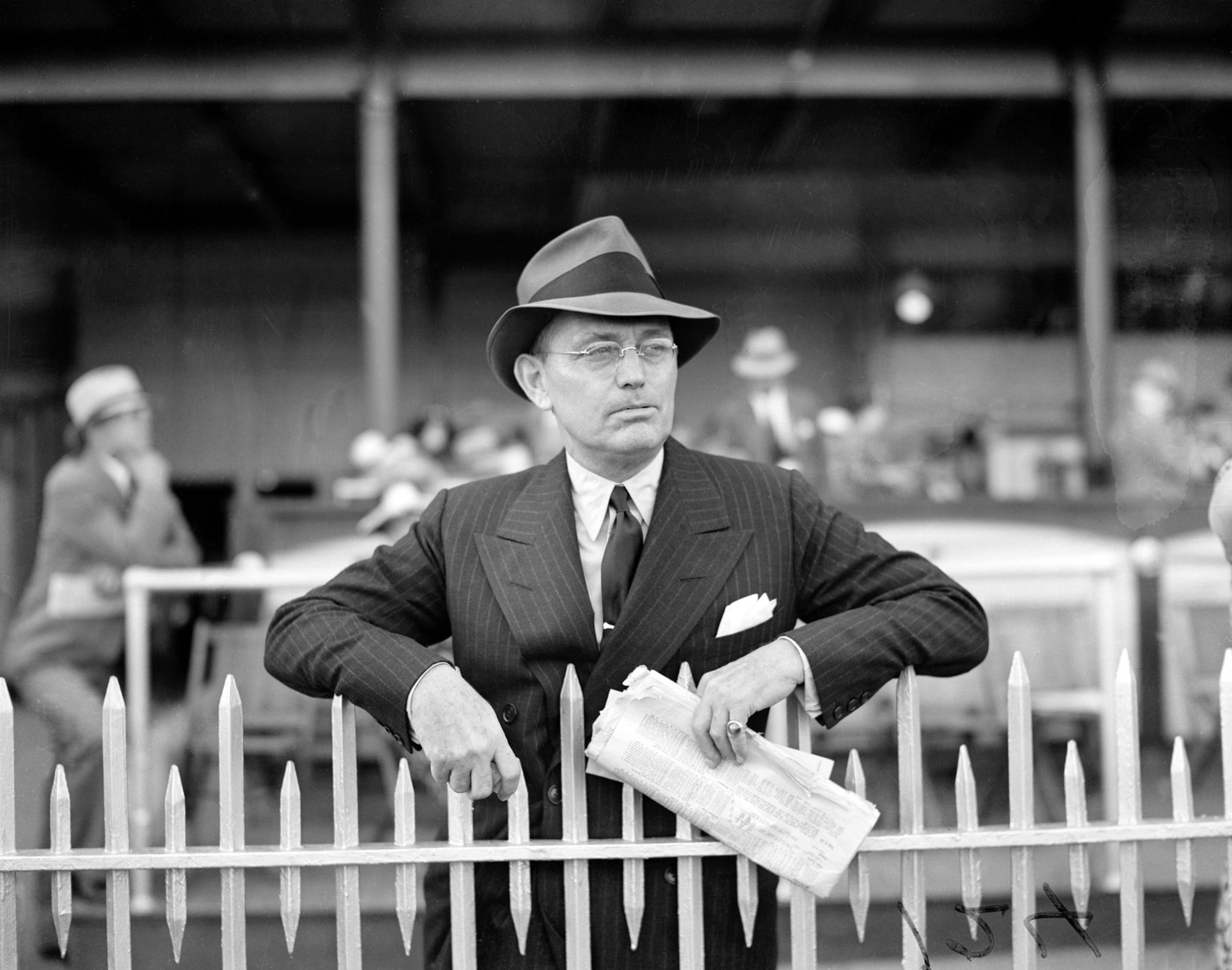 Damon Runyon Watches Kentucky Derby in 1938