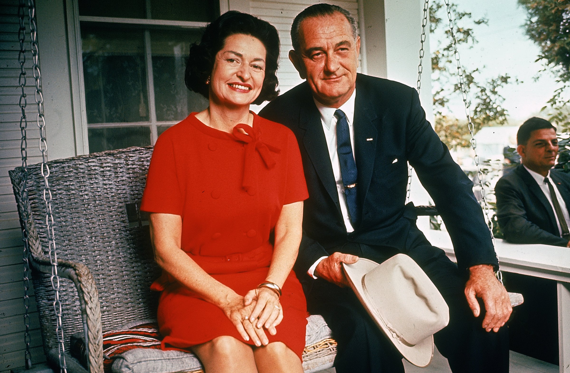 LBJ and Ladybird at home, 1964