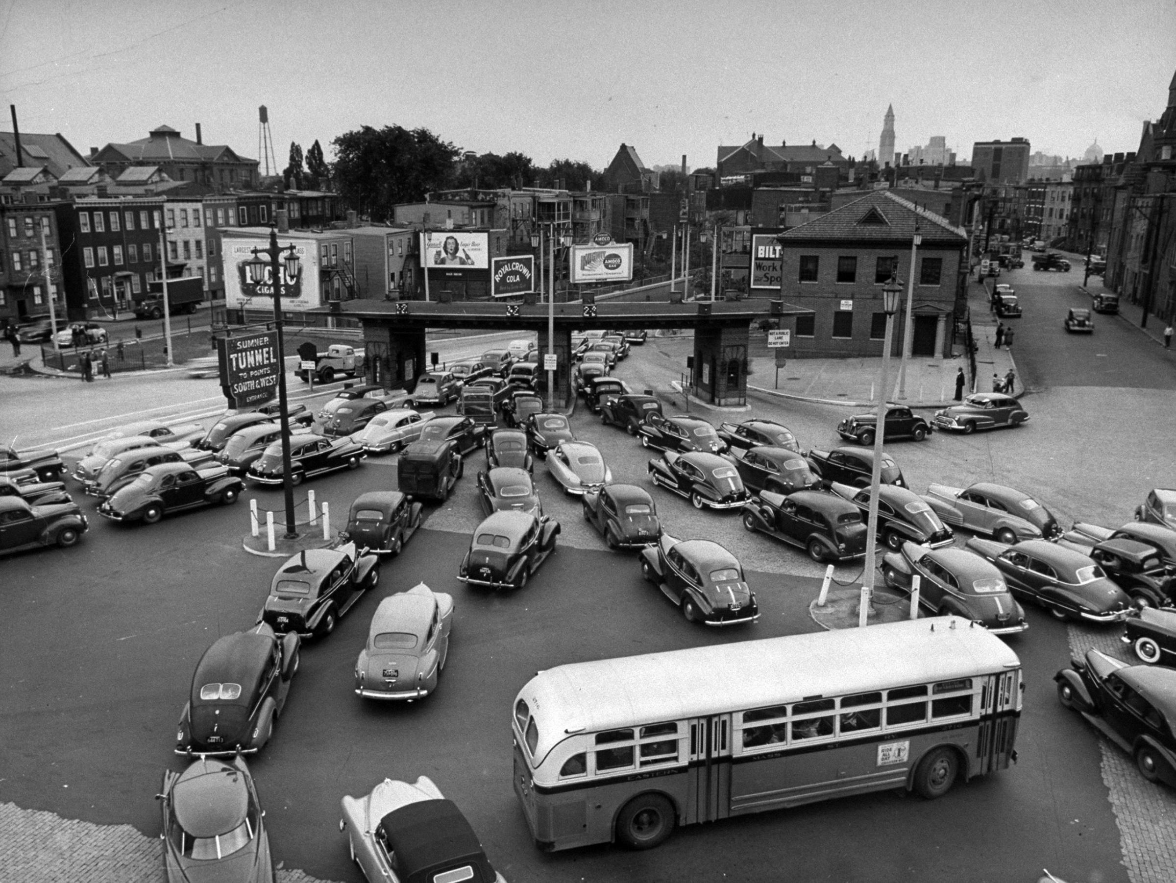 Traffic jams on Memorial Day weekend in 1949.