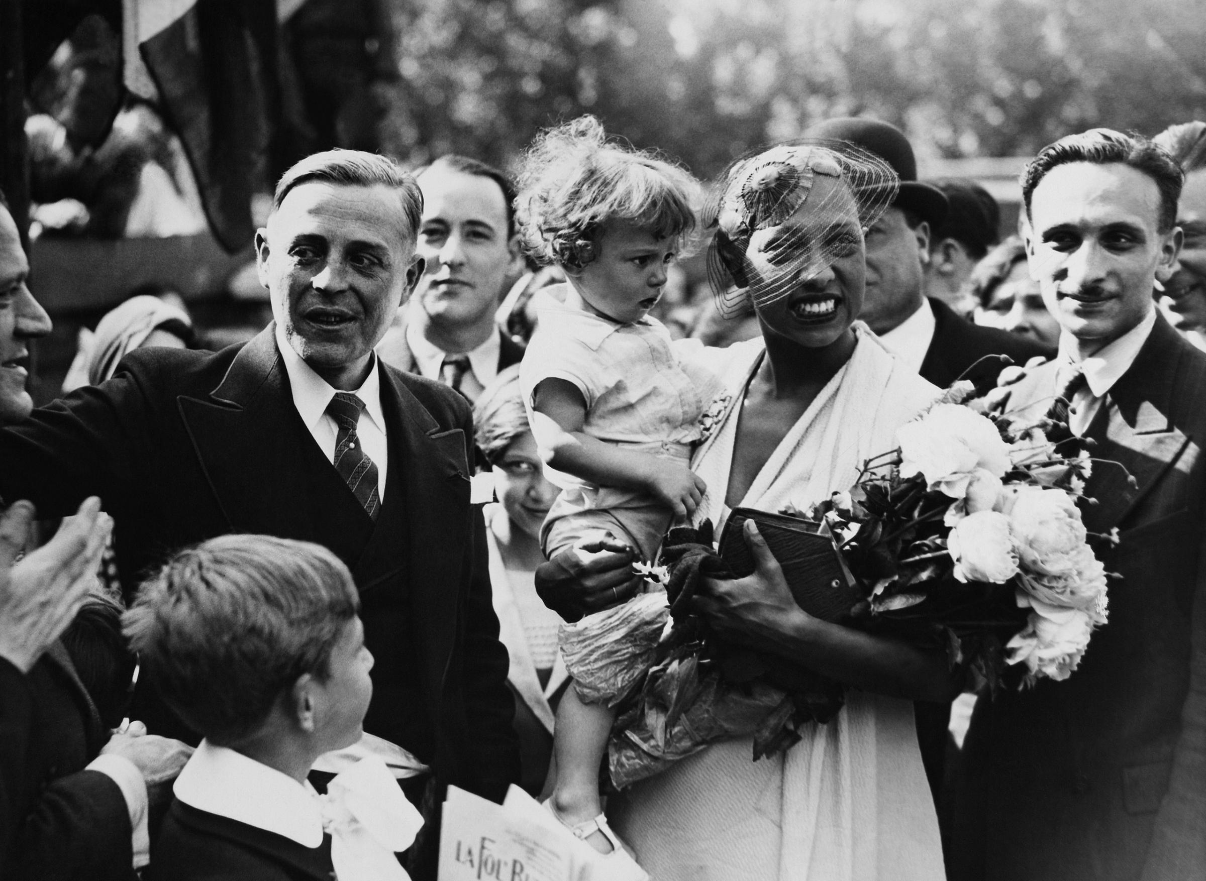 Josephine Baker during the ceremony of the Free Commune Of La Folle Butte, 1933.
