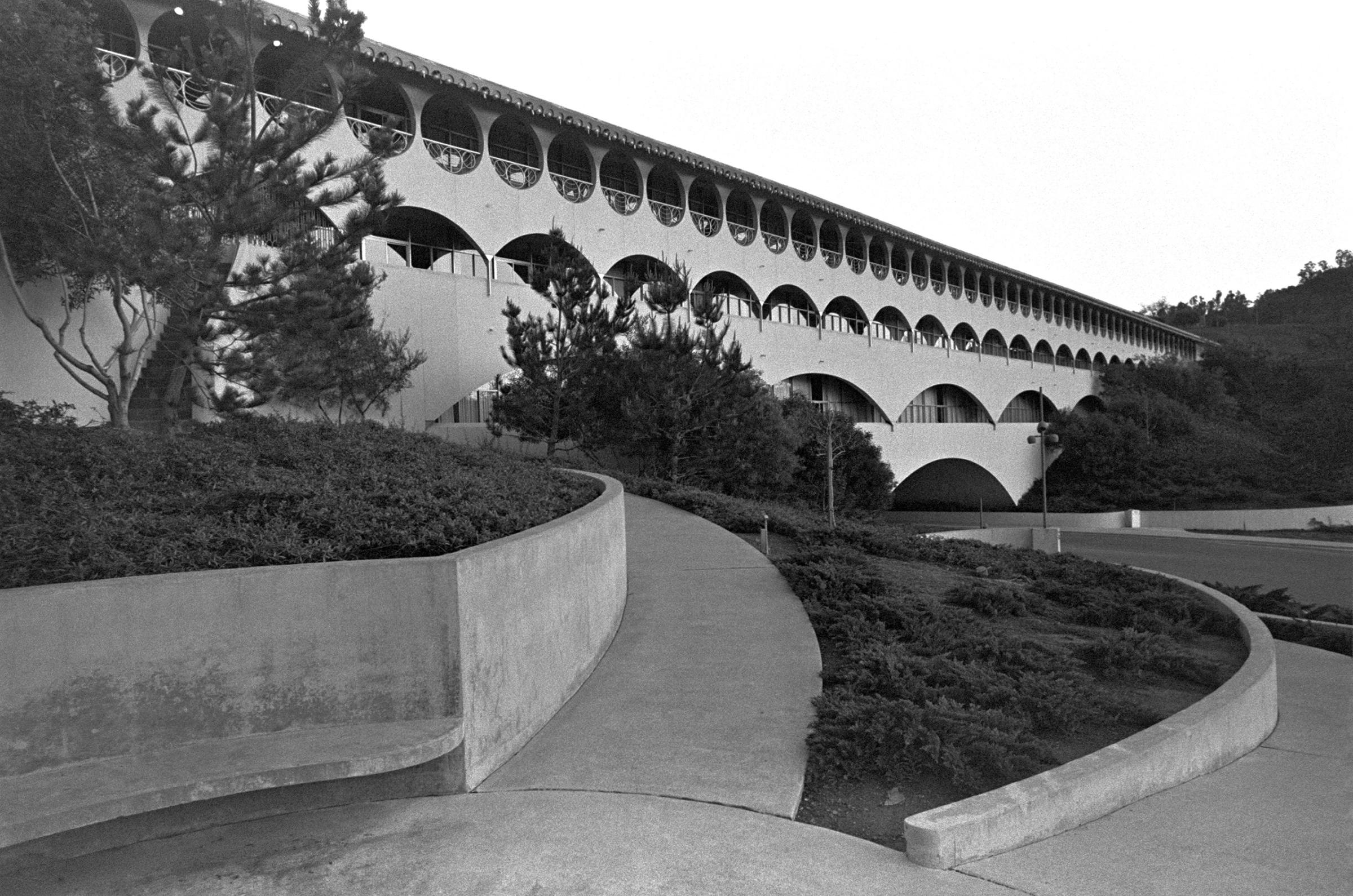 Frank Lloyd Wright's Marin County Civic Cente rin San Rafael, CA. Built circa 1960.