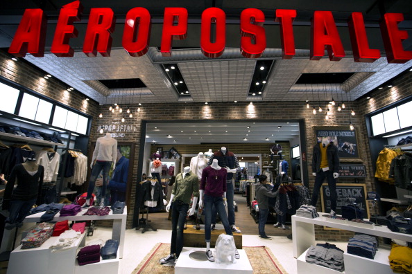 The Aeropostale Inc. logo hangs above a store at the Santa Fe Mall in Mexico City, Mexico, on Friday, Sept. 20, 2013. (Bloomberg&mdash;Bloomberg via Getty Images)