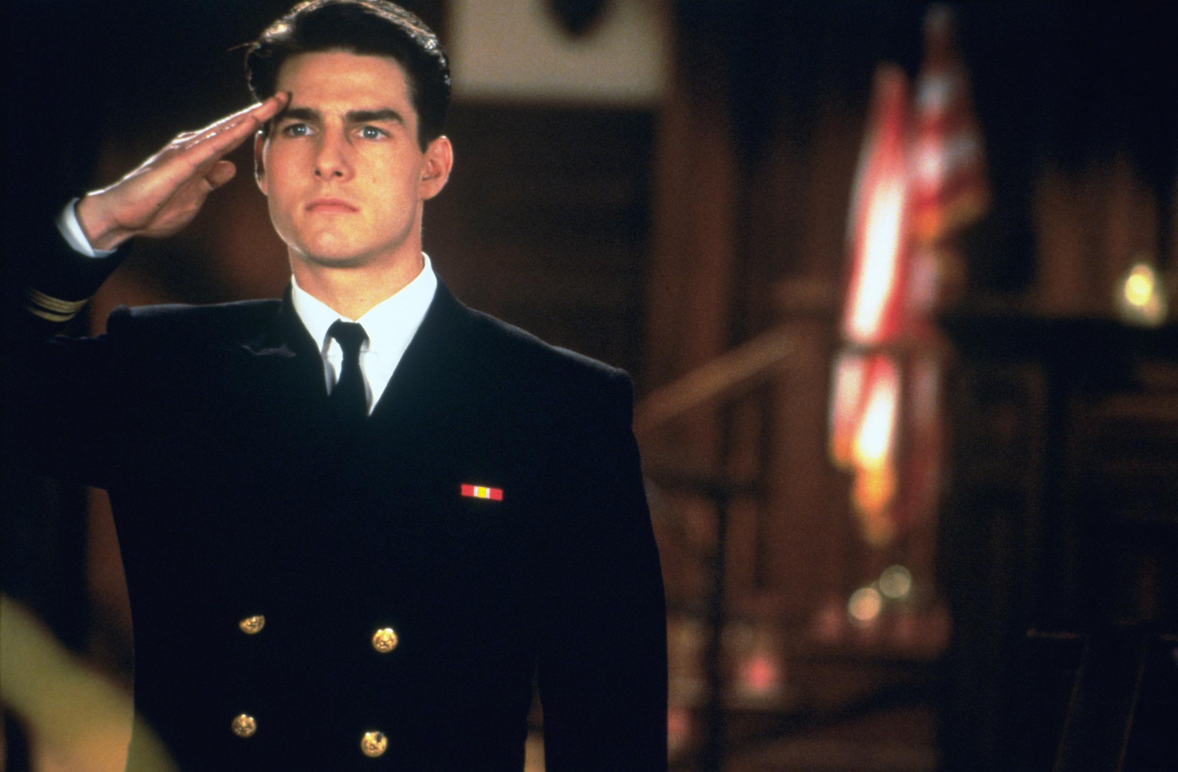 Tom Cruise as Lieutenant Daniel Kaffee in A Few Good Men, 1992.