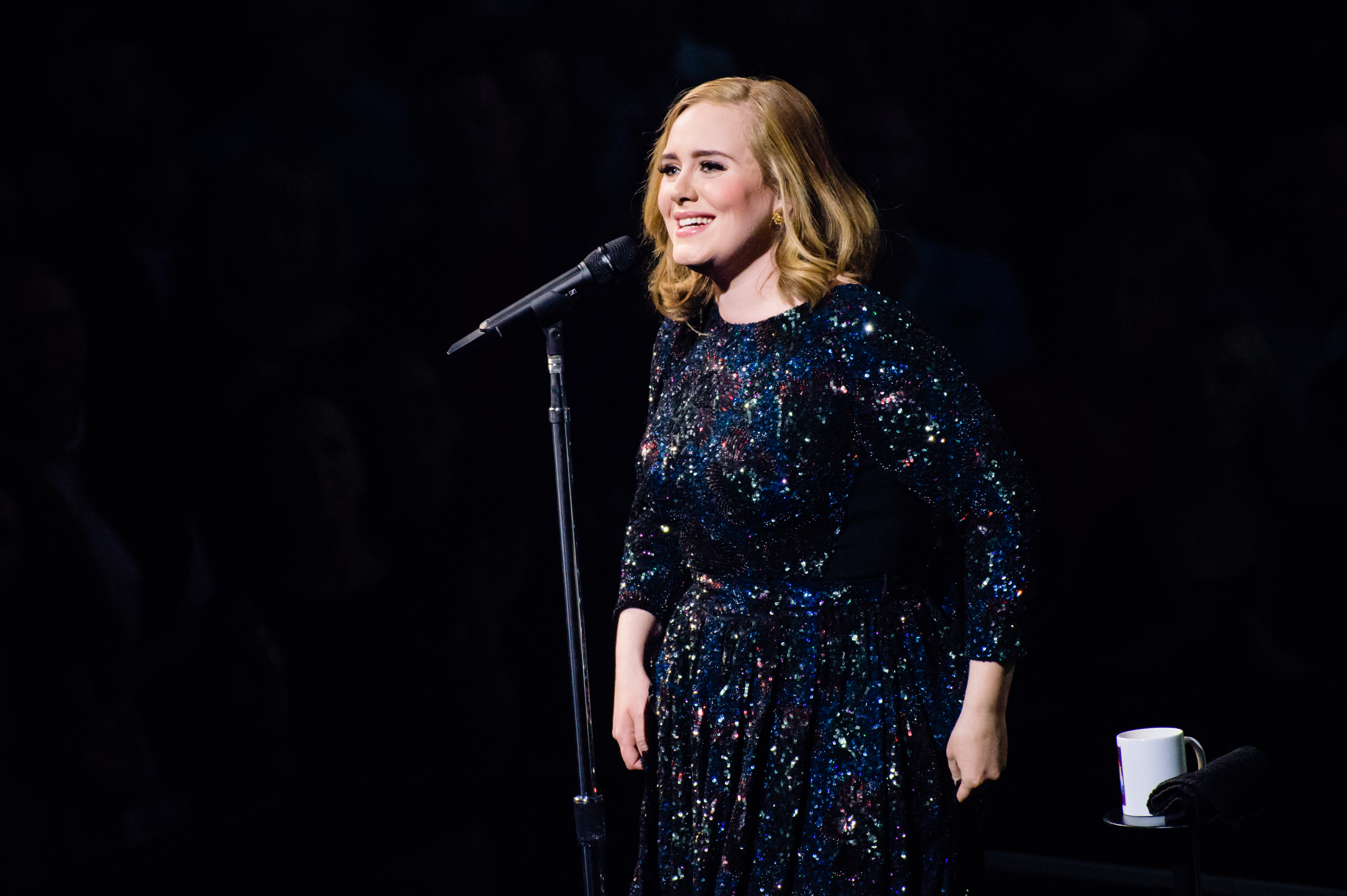 Singer Adele performs live on stage during a concert at Mercedes-Benz Arena on May 07, 2016 in Berlin, Germany. (Stefan Hoederath&mdash;September Manag/Getty Images)