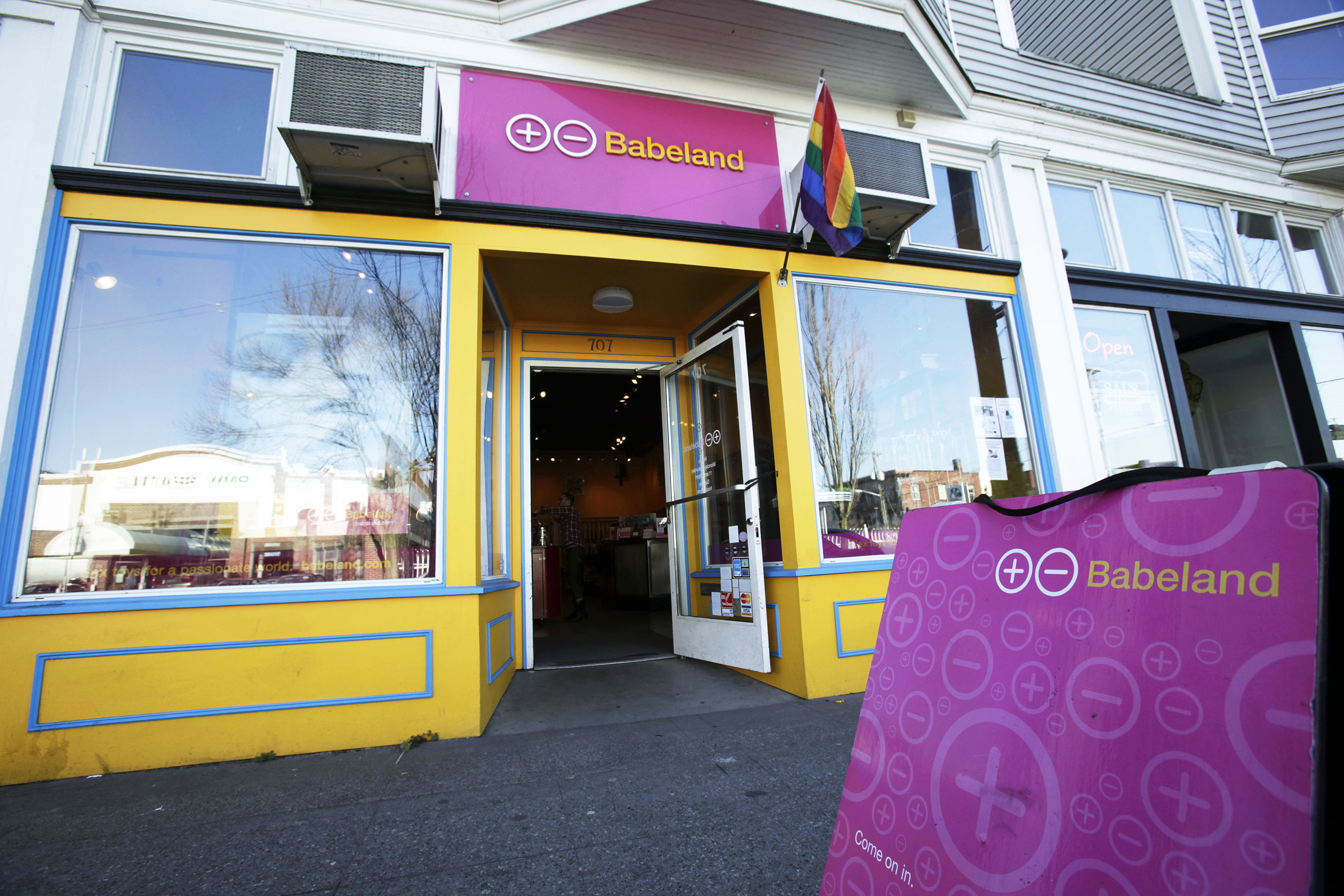 The exterior of Babeland, a store which sells sex toys, adult DVDs, magazines and other erotica in Seattle, Feb. 20, 2009. (Ted S. Warren—AP)