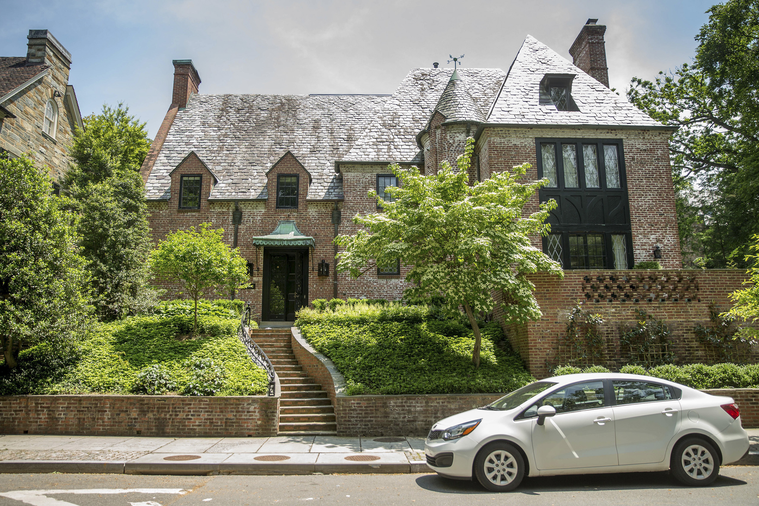 Real estate circles buzzed Wednesday over reports that President Obama and first lady Michelle Obama have decided to lease this nine-bedroom mansion in Washington's Kalorama neighborhood when he leaves office in January 2017. The home sits on a quarter-acre lot just down the road from the Naval Observatory, the vice president's official residence. (Andrew Harnik—AP)