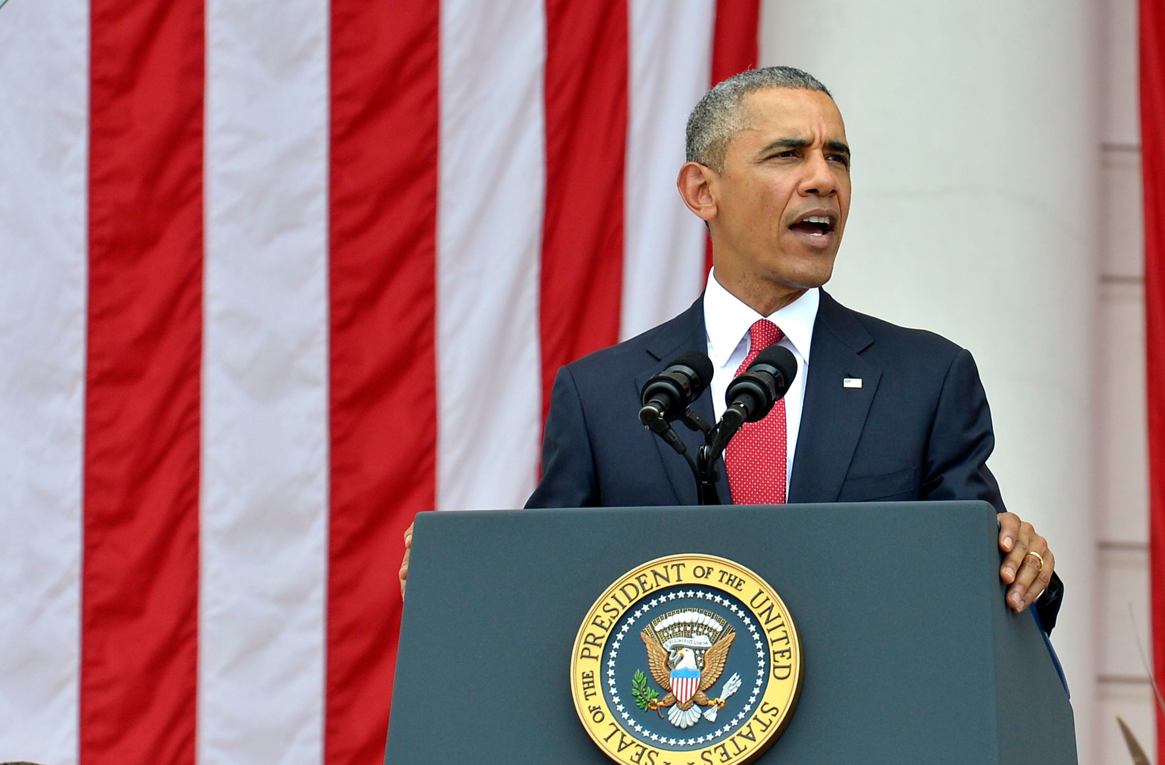 Barack Obama on May 30, 2016 in Arlington, Va.