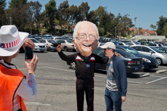Bernie Sanders political rally at Rancho Buena Vista High School Stadium.