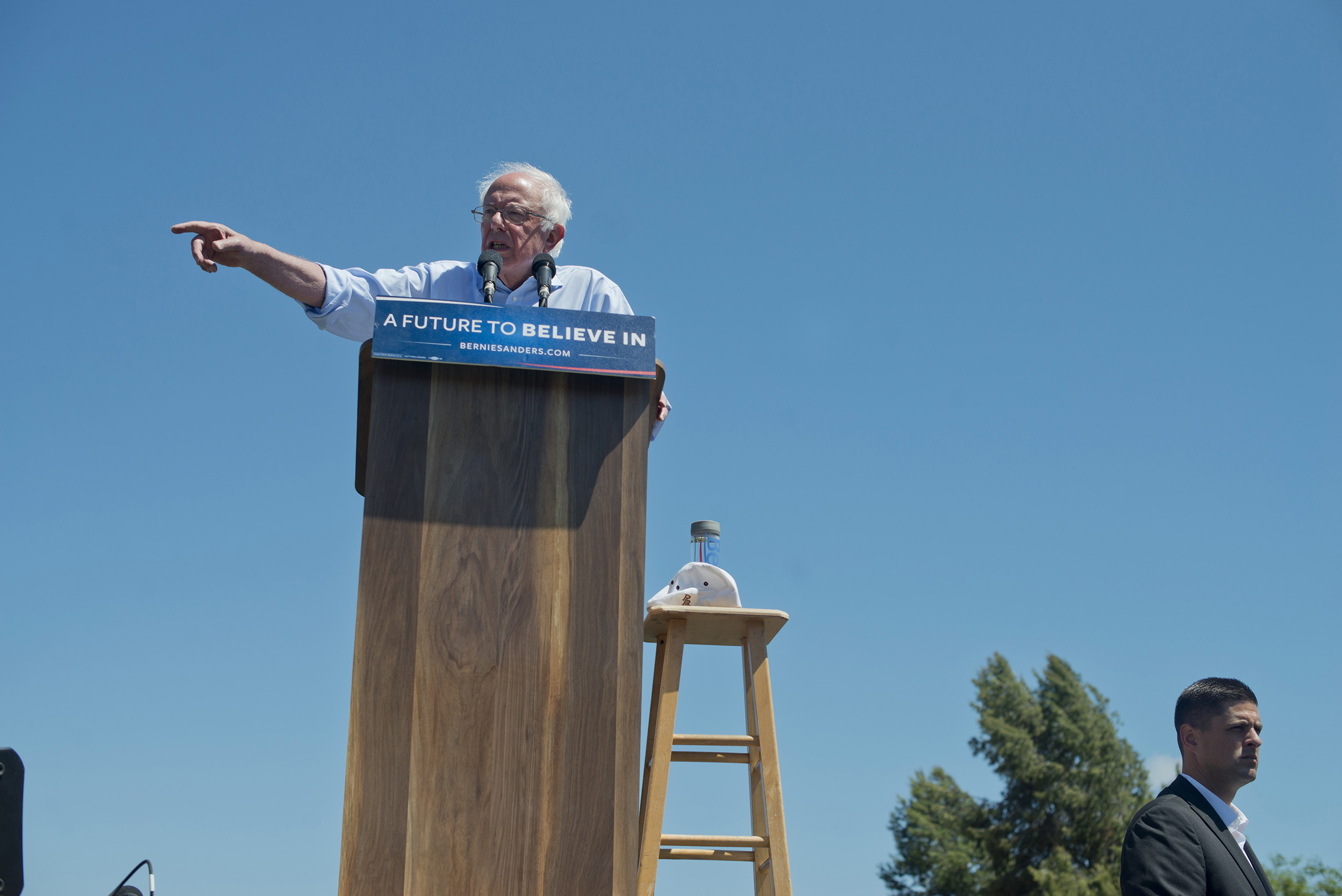 Bernie Sanders speaks at a campaign rally at Rancho Buena Vista High School in Vista, Calif., May 22, 2016.