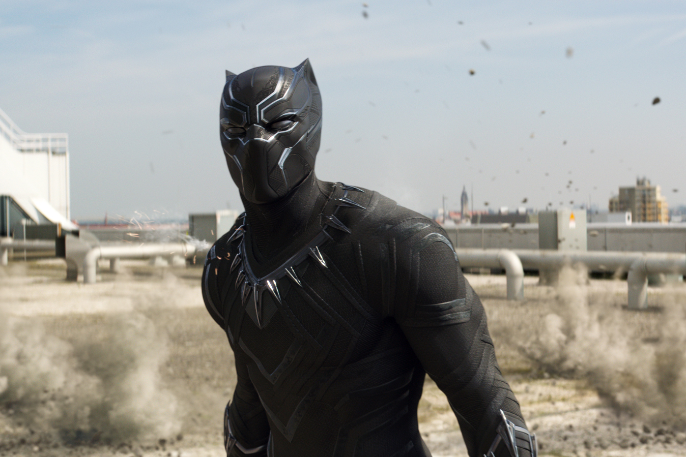 Chadwick Boseman as Black Panther in Captain America: Civil War.