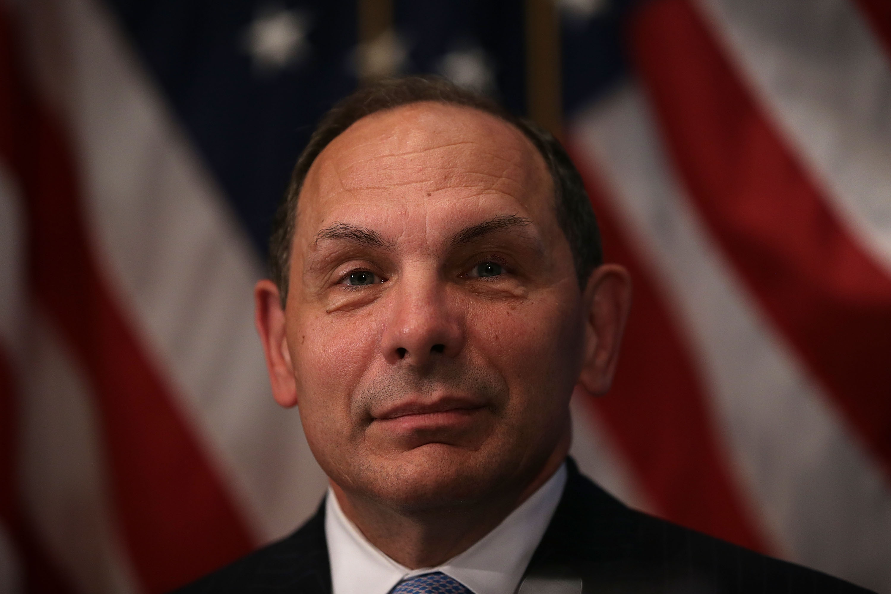 U.S. Secretary of Veterans Affairs Robert McDonald waits to be introduced prior to his address to a Newsmaker Luncheon at the National Press Club November 6, 2015 in Washington, DC. (Alex Wong—Getty Images)
