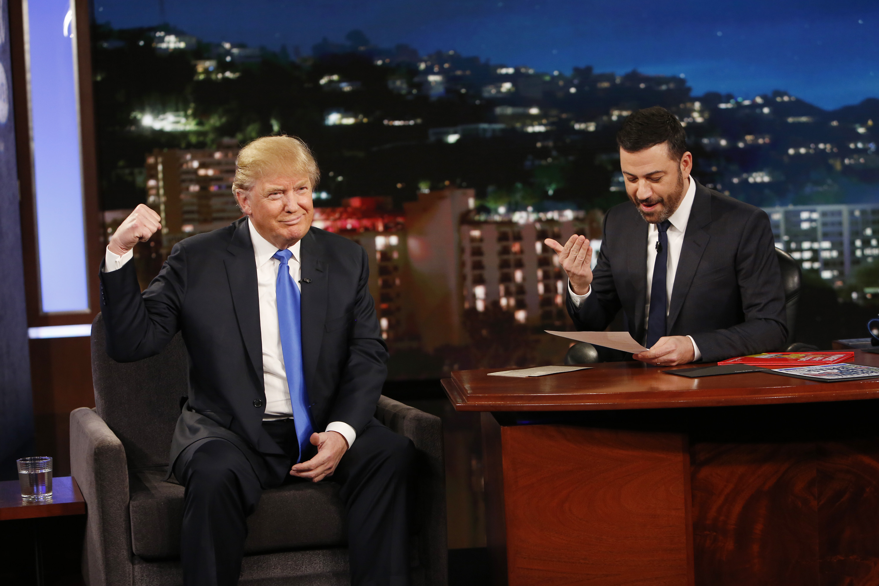 GOP presidential candidate Donald Trump appears on Jimmy Kimmel Live! on  Dec. 16. 2015 (Randy Holmes—ABC via Getty Images)