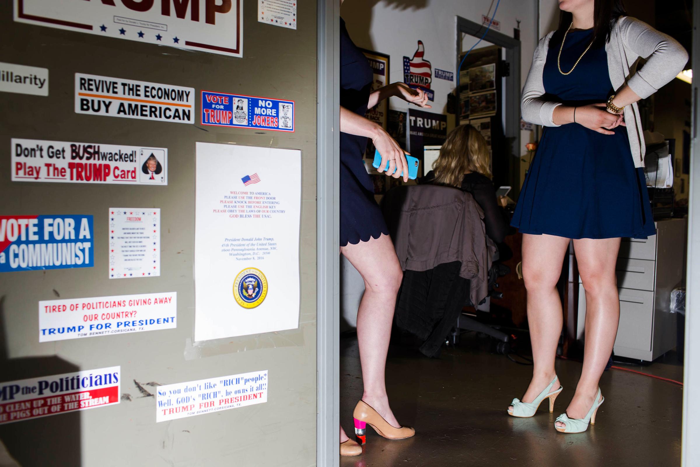 NEW YORK - MAY 24: Scenes from Inside the campaign headquarters of Donald Trump on May 24, 2016, in Trump Tower in New York City. (Photo by Landon Nordeman)