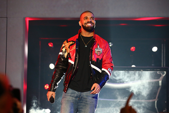 Rapper, Drake announces the starters before the NBA All-Star Game as part of 2016 NBA All-Star Weekend on February 14, 2016 at the Air Canada Centre in Toronto, Ontario, Canada.